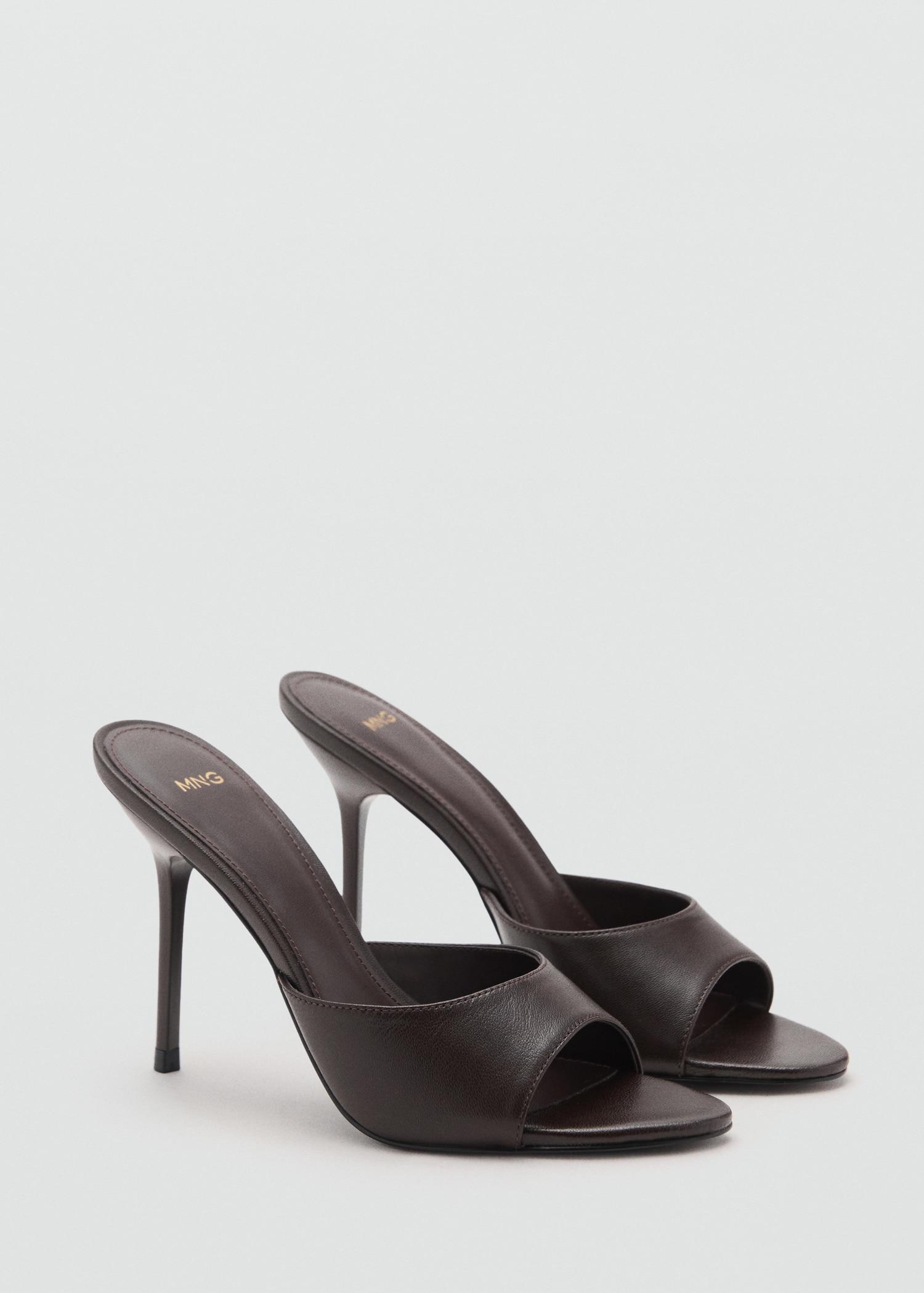 Heel leather sandals - Women | MANGO USA Product Image