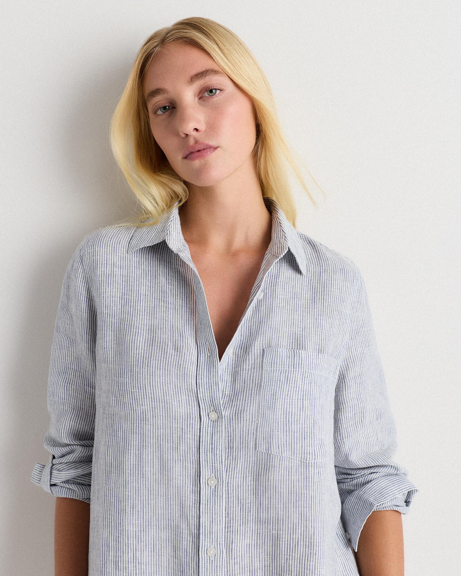 Quince | Women's 100% European Linen Shirt Dress Size XS, Organic Linen Product Image