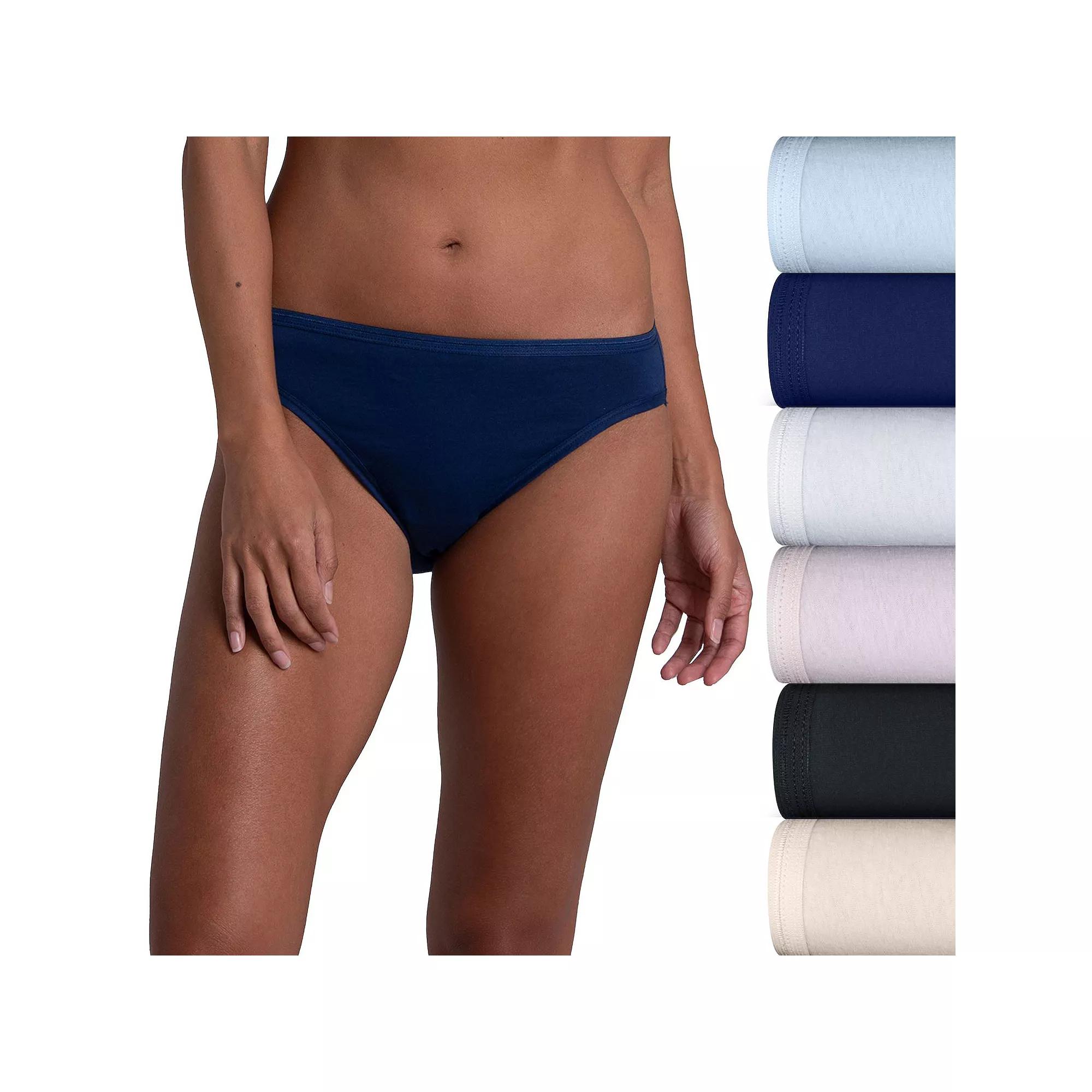 Women's Fruit of the Loom® 6 -Pack Cotton Bikini Brief Set 6DKBKAP,  Product Image