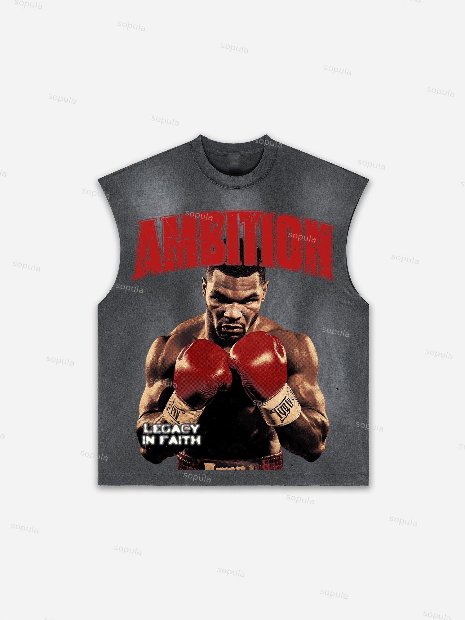 Basketball Dreams Boys Print Distressed Tank Top Product Image