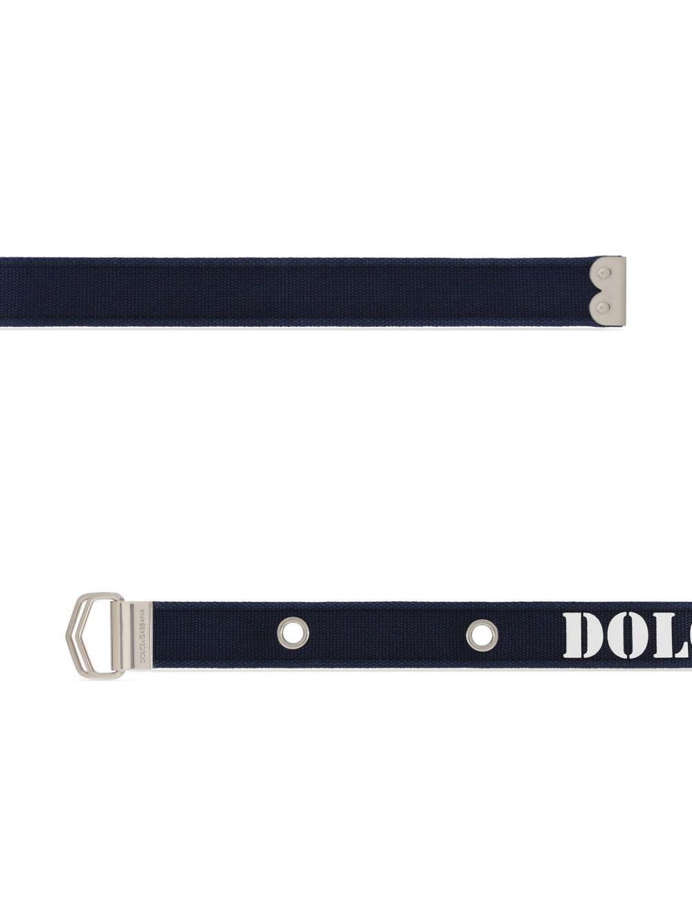logo-print buckled belt Product Image