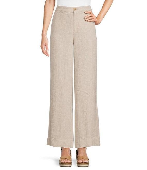 Faherty Sun Strider Linen Wide Leg Pants Product Image