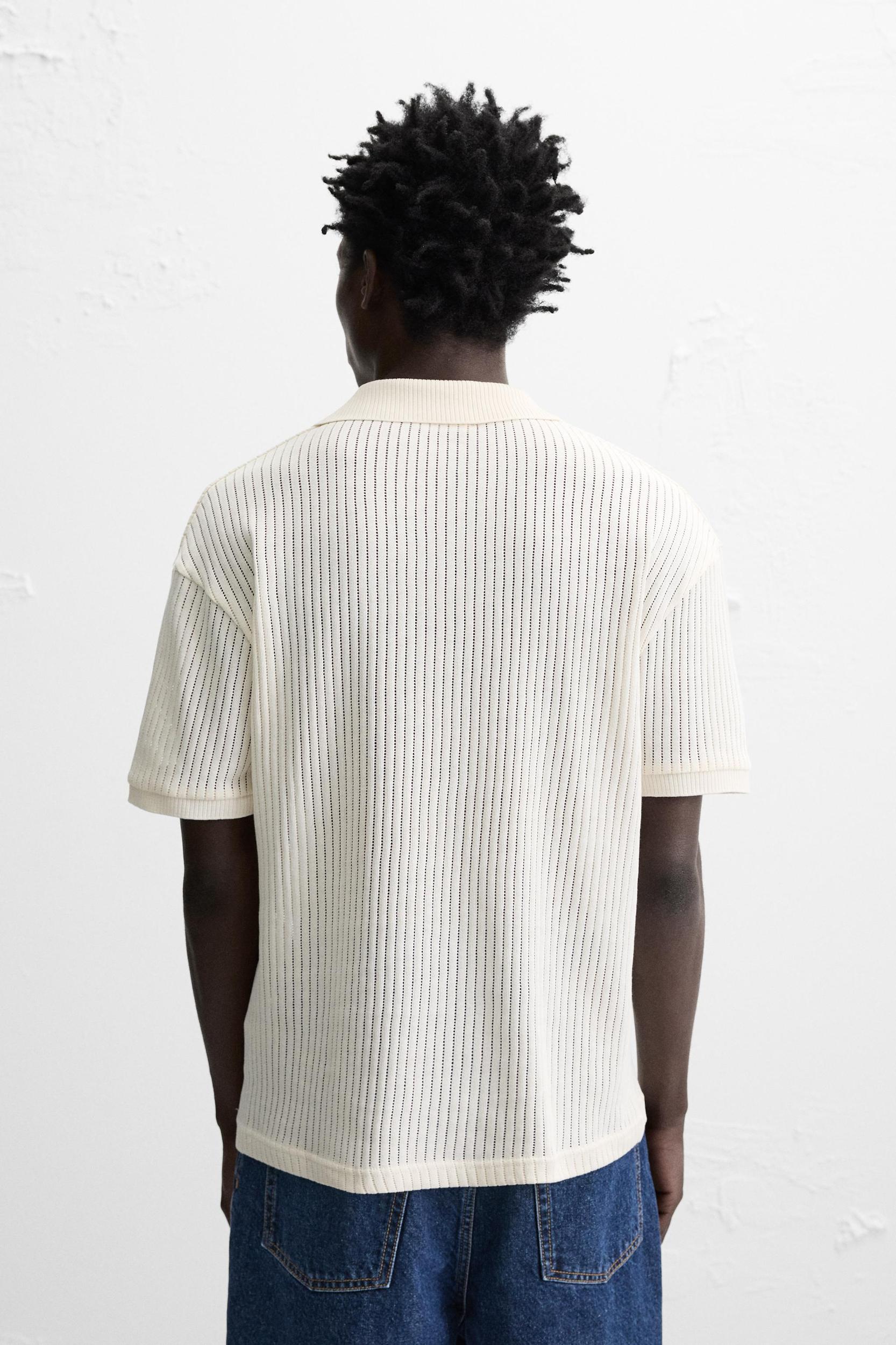 TEXTURED KNIT POLO SHIRT Product Image