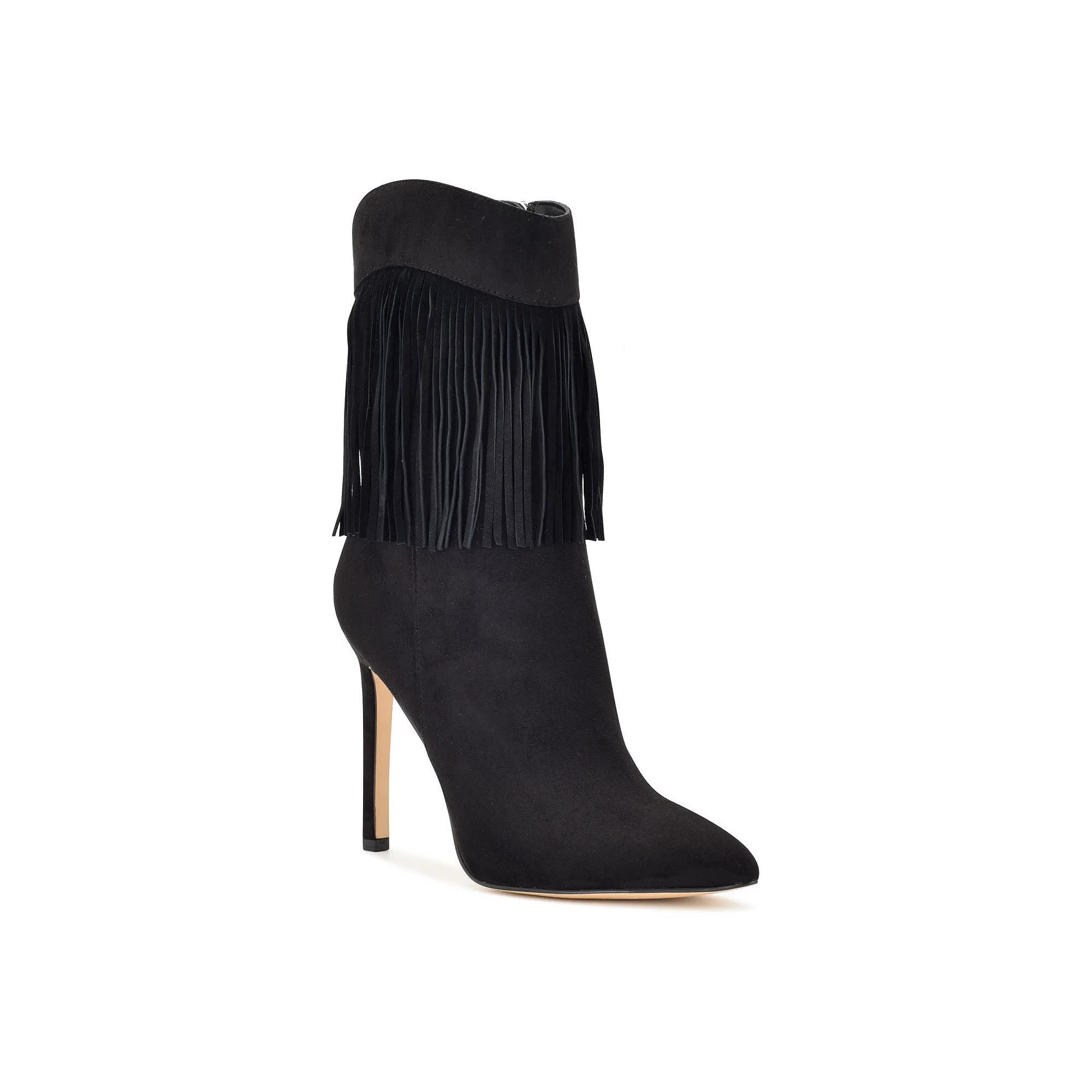 Nine West Tries Women's Fringe Ankle Boots, Size: 8, Black Product Image