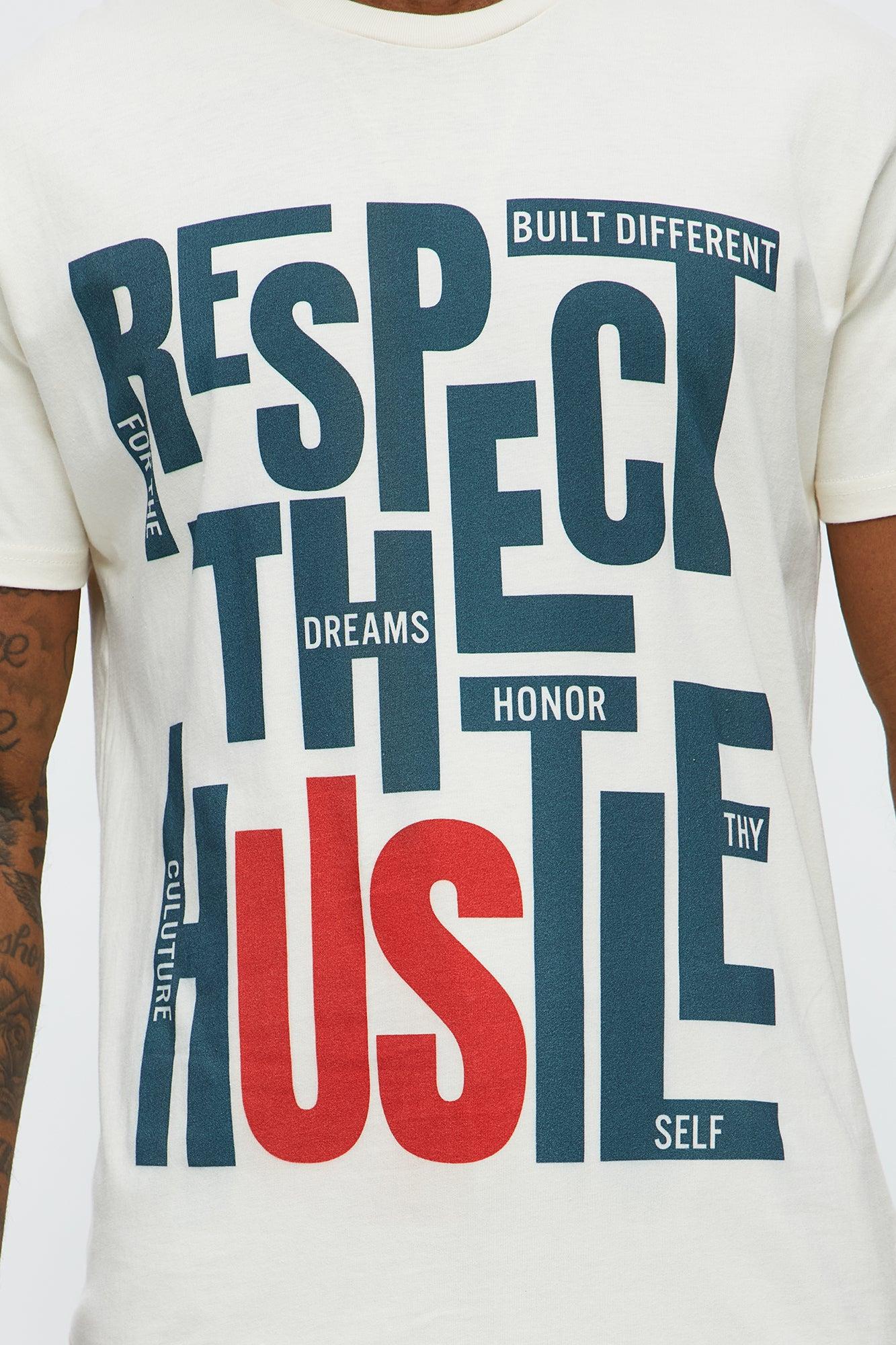 Respect The Hustle Short Sleeve Tee - Off White Product Image