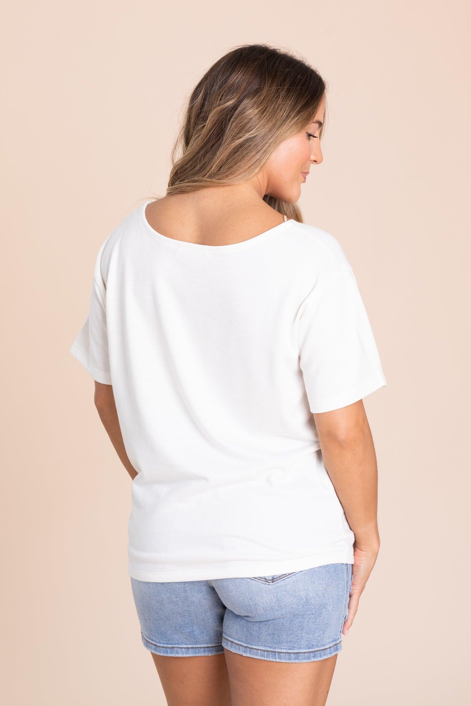 Effortlessly Everyday Short Sleeve Knit Tee Product Image