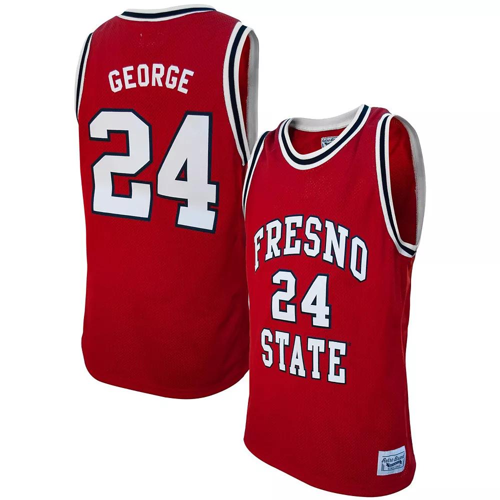 Men's Original Retro Brand Paul George Red Fresno State Bulldogs Alumni Basketball Jersey, Size: Small, Csf Red Product Image