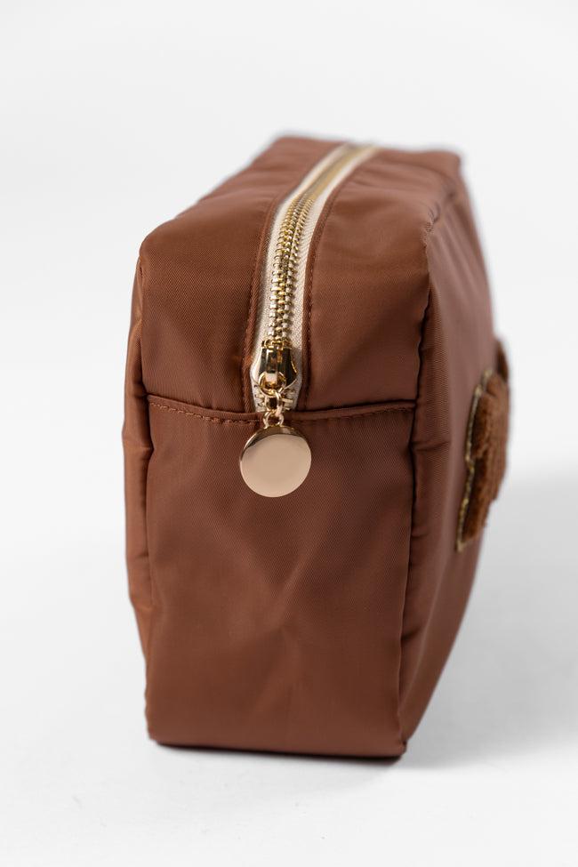 Brown "Makeup" Travel Pouch FINAL SALE Product Image