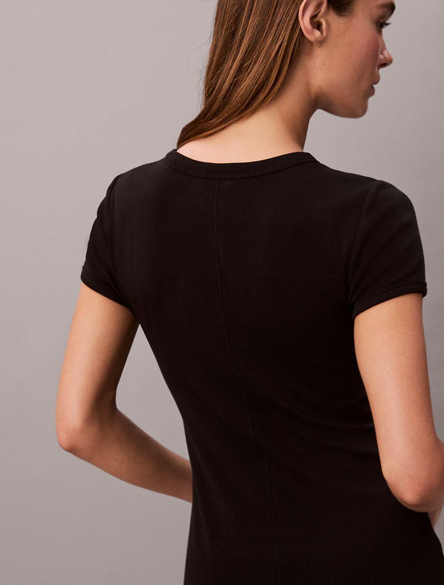 Cotton Contour Rib Monogram Mini Dress Product Image