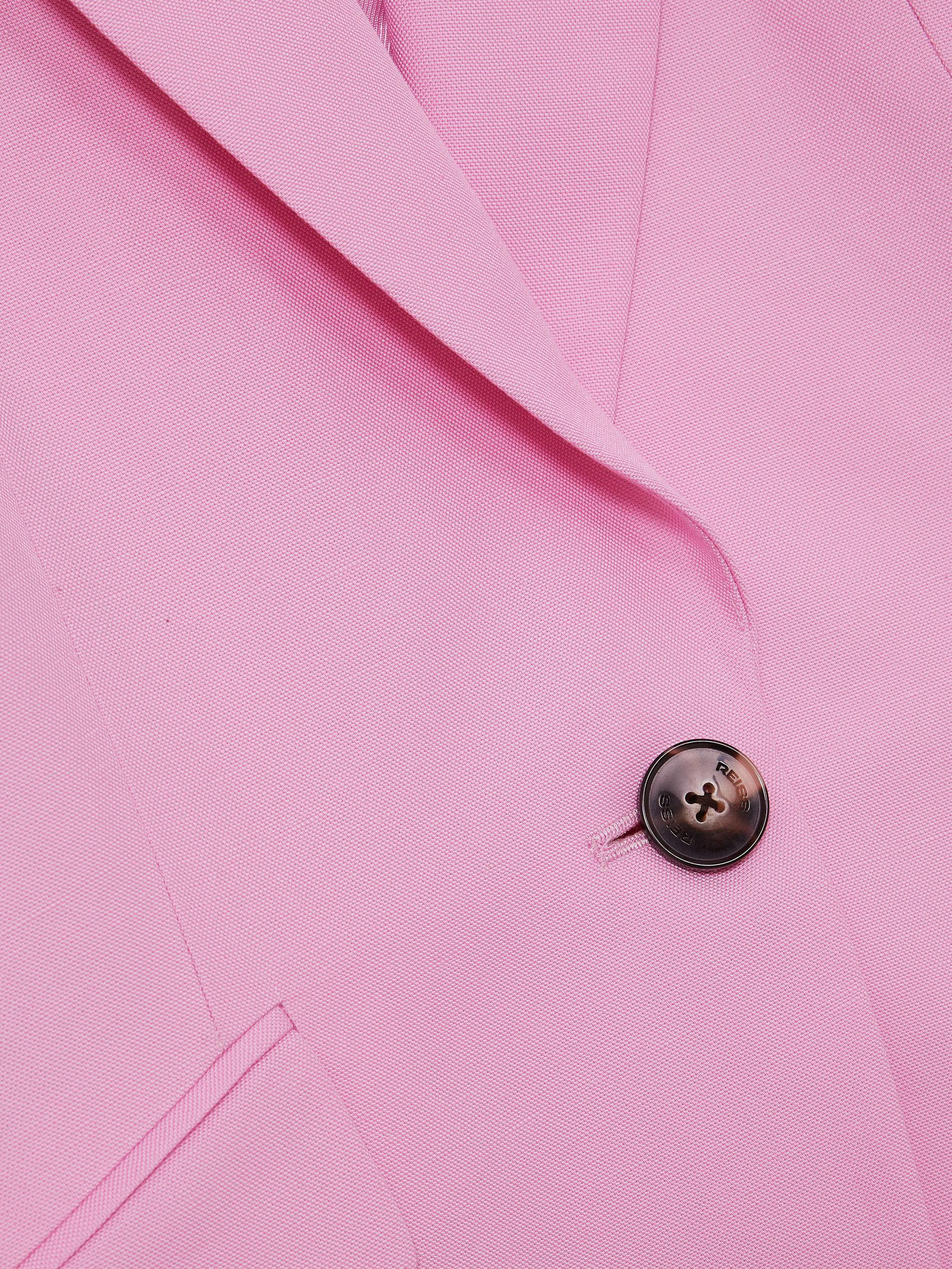 Petite Double-Breasted Peak-Lapel Suit Jacket in Pink Product Image