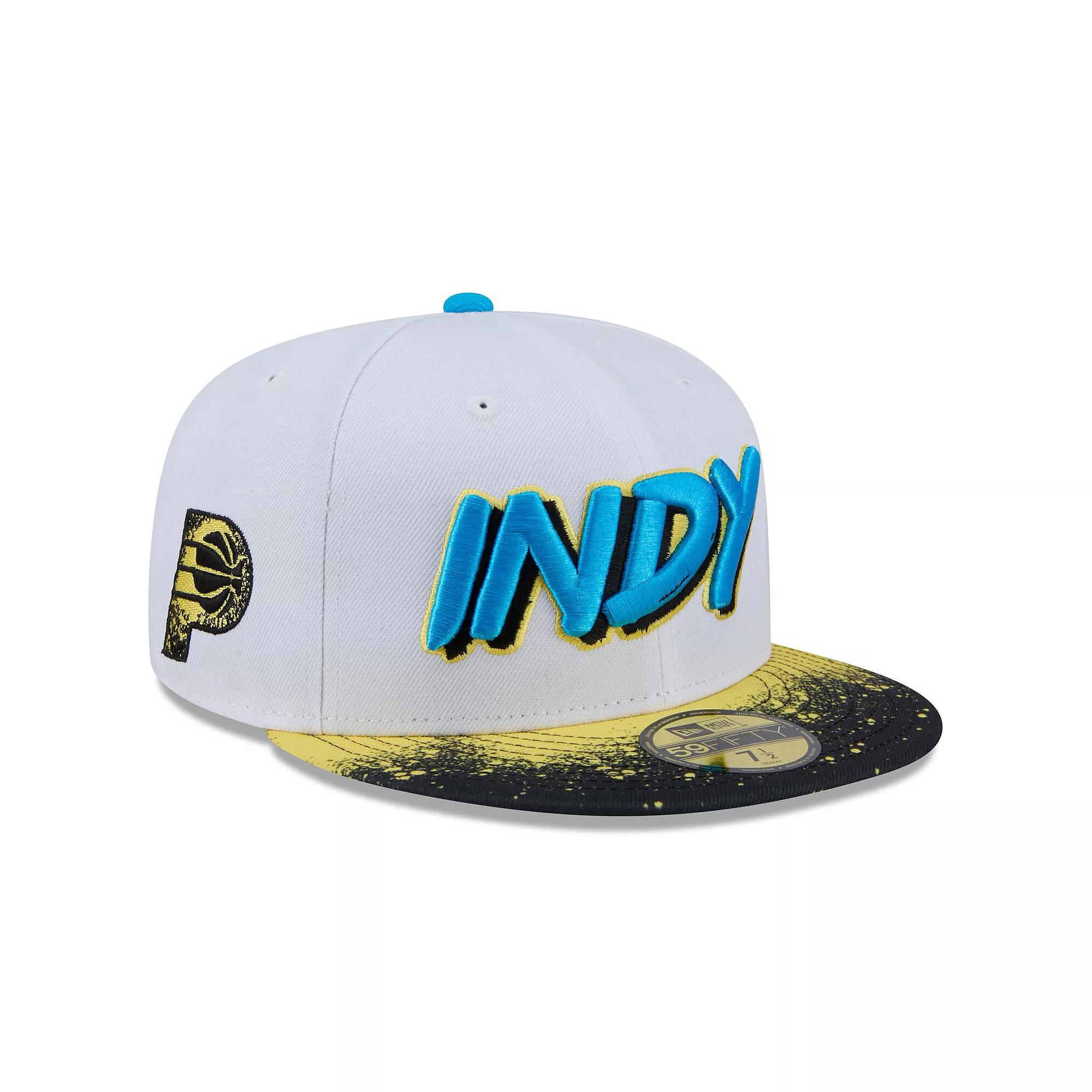 Men's New Era  White Indiana Pacers 2024/25 City Edition 59FIFTY Fitted Hat, Size: 7 Product Image