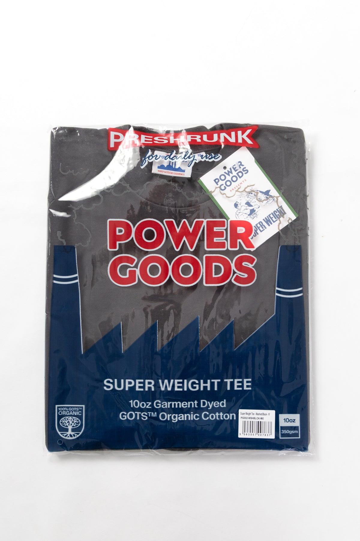 Power Goods - Super Weight T-Shirt - Washed Black Product Image