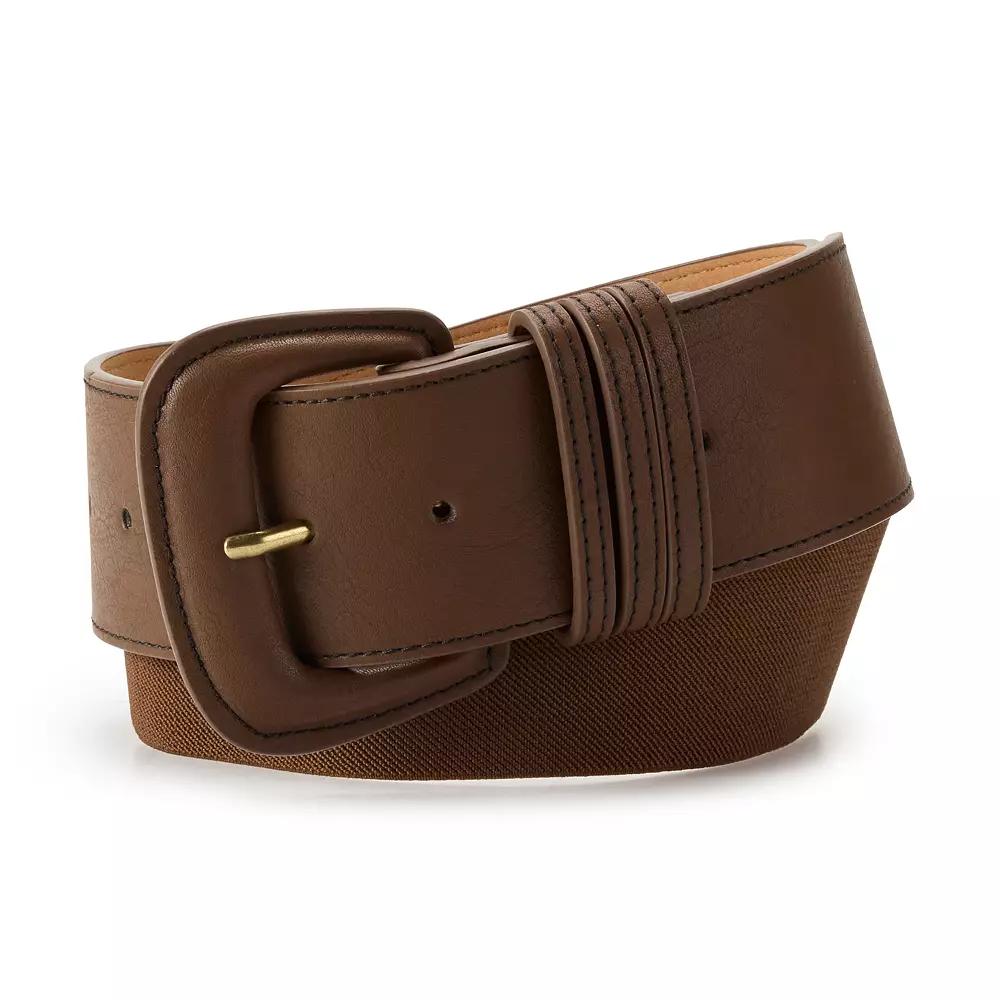 Women's Sonoma Goods For Life® Multi Keeper Stretch Belt, Size: Small-Medium, Brown Product Image