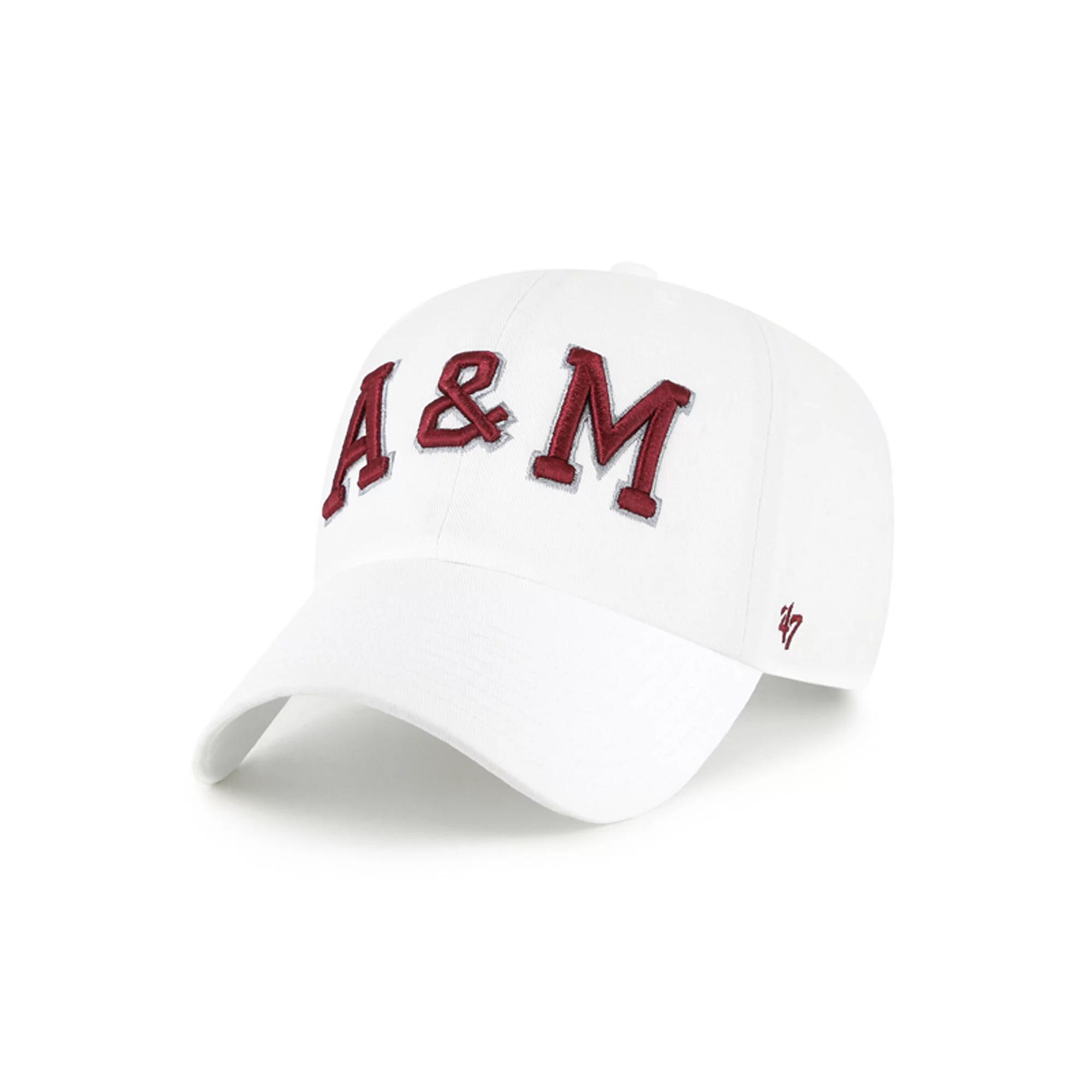 Men's '47 White Texas A&M Aggies Clean Up Adjustable Hat Product Image