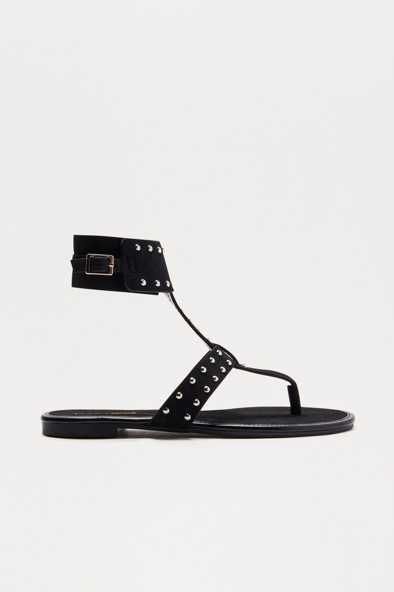 Louie Studded Sandals - Black Product Image