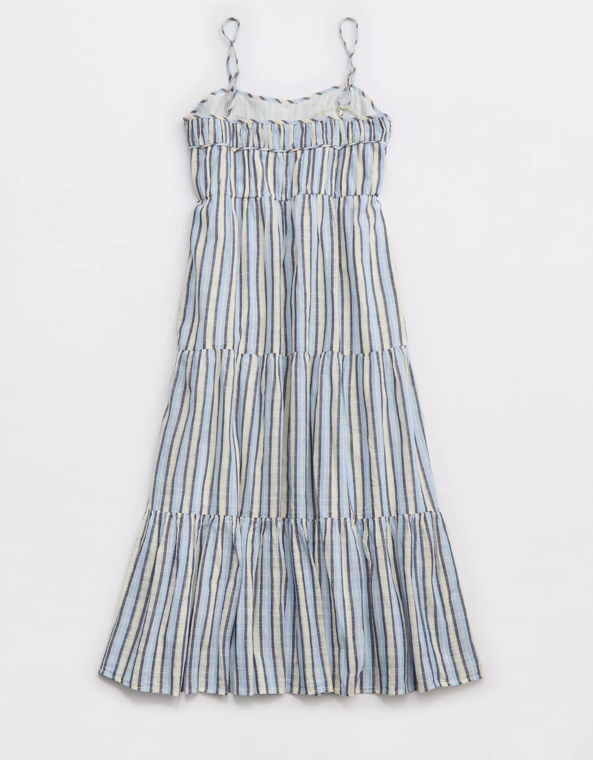 Aerie Striped Tiered Maxi Dress Product Image