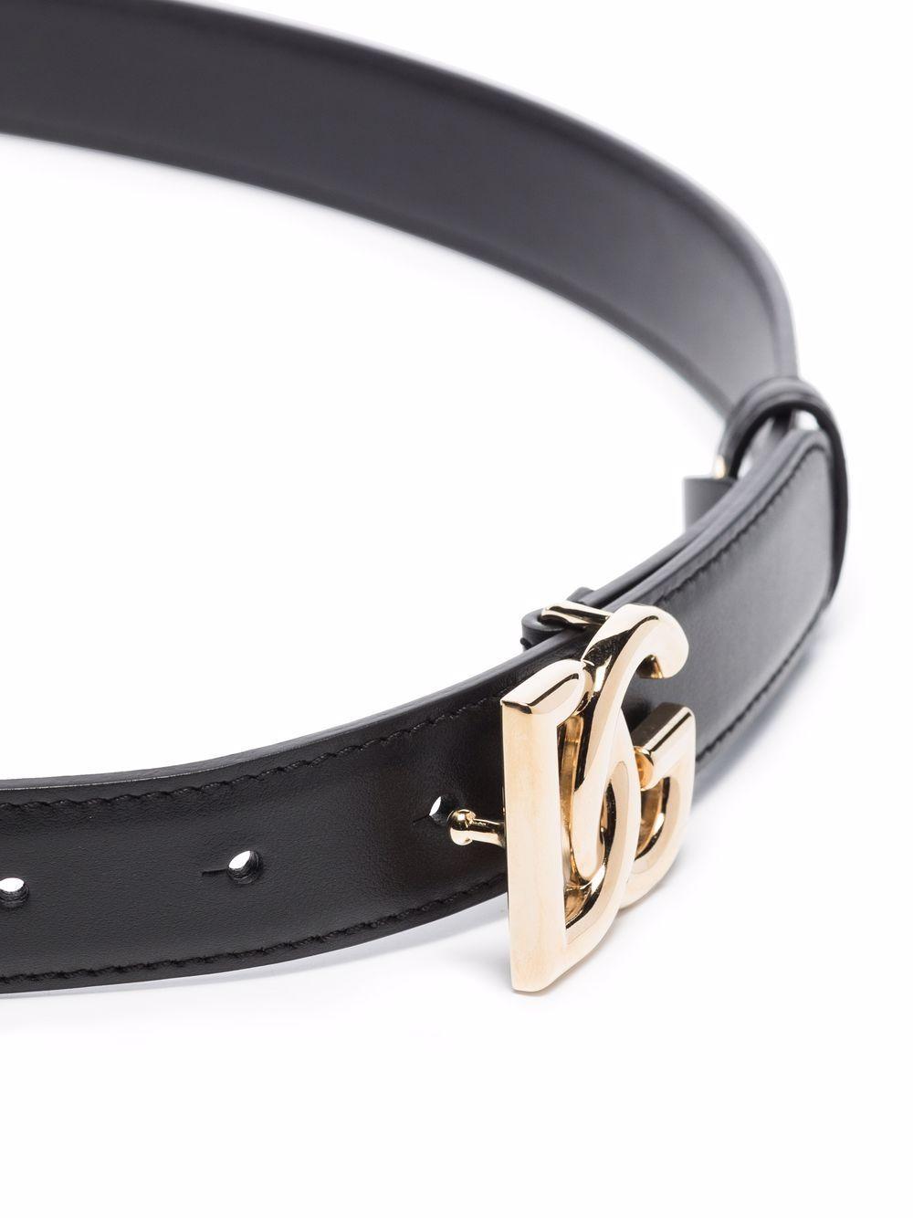 logo-buckle leather belt Product Image