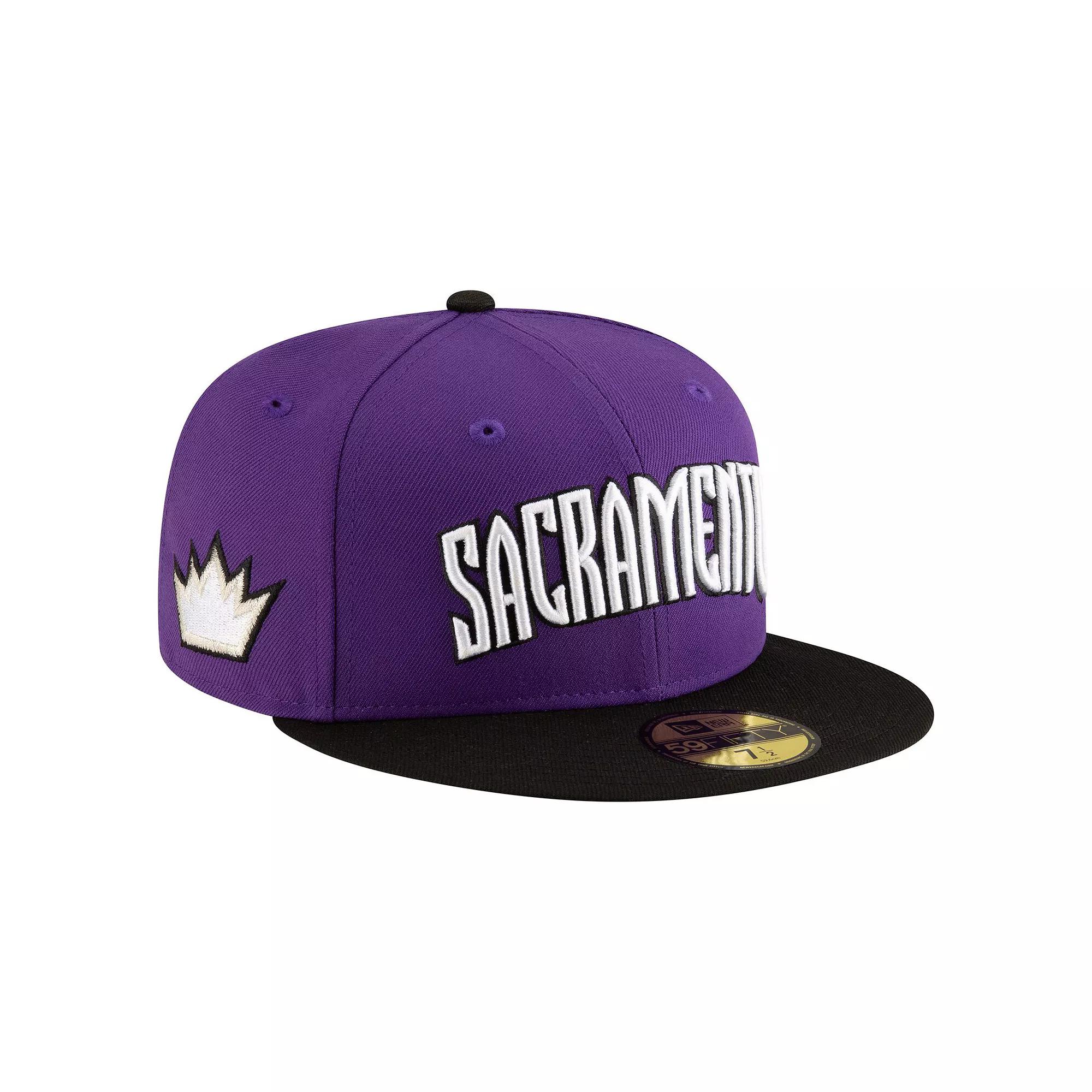Men's New Era Purple/Black Sacramento Kings 2024/25 Classic Edition Jersey Hook 59FIFTY Fitted Hat,  Product Image