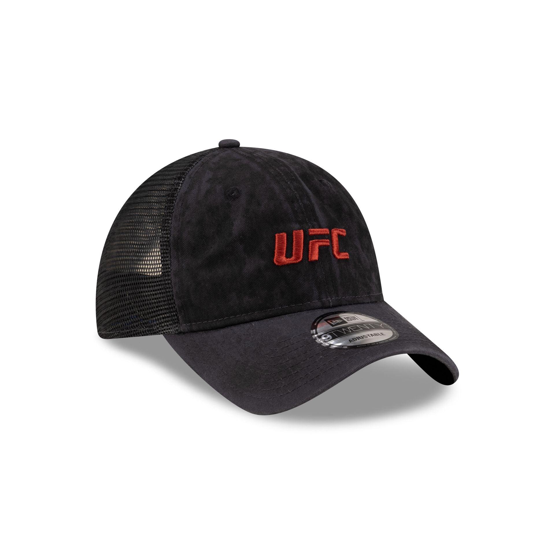 UFC Oil Wash Gray 9TWENTY Trucker Hat Male Product Image