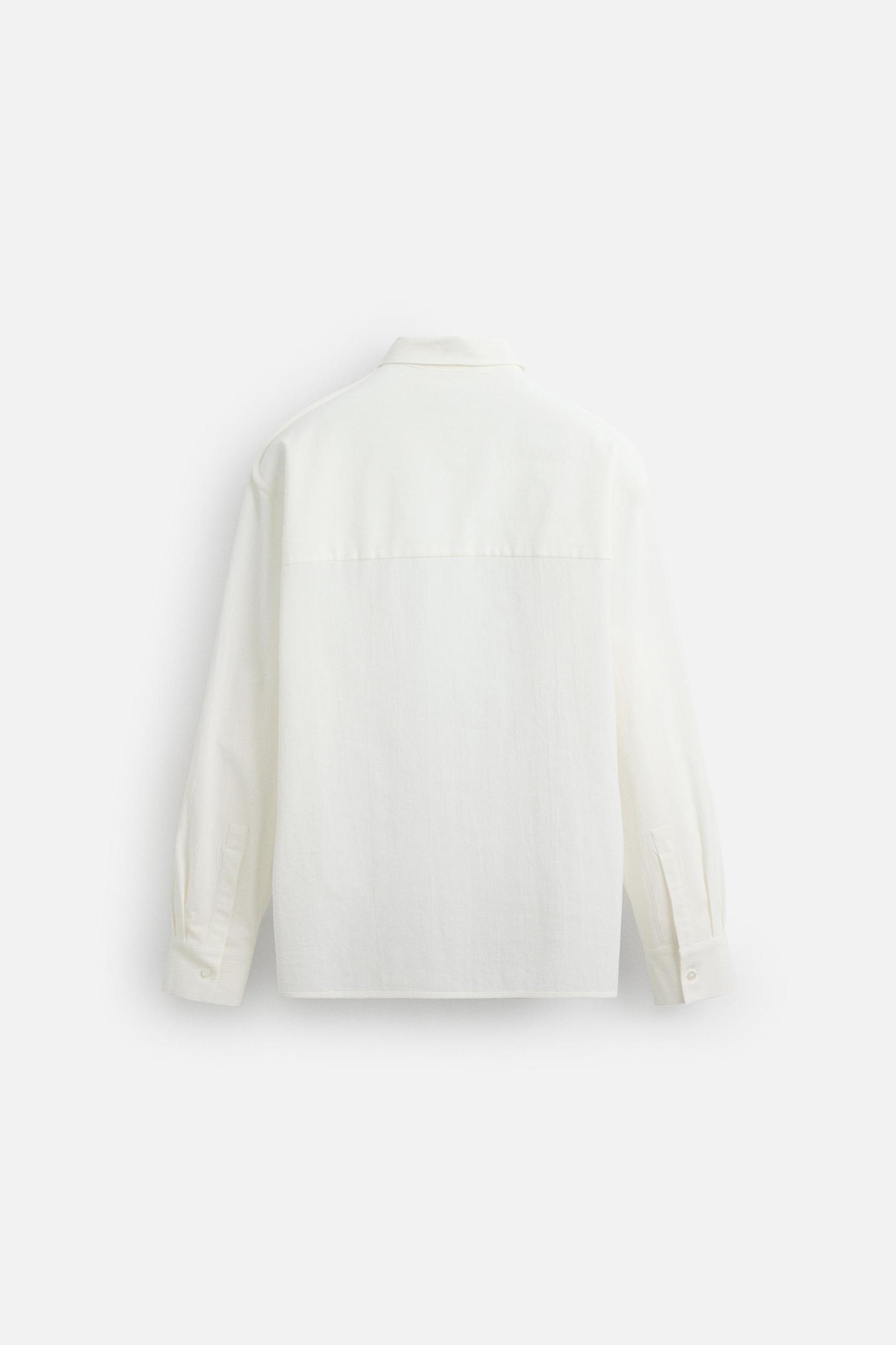 TEXTURED WEAVE SHIRT WITH PIPING Product Image