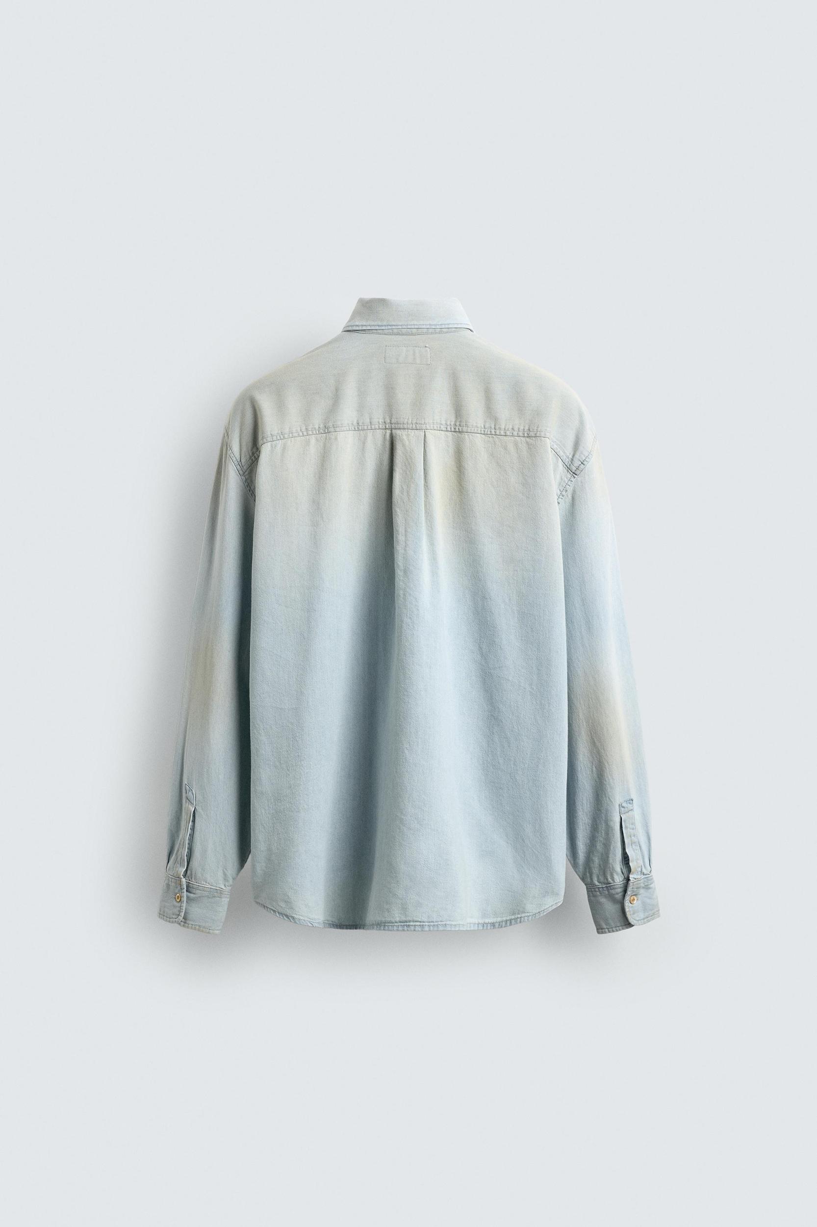 VINTAGE WASH DENIM SHIRT Product Image