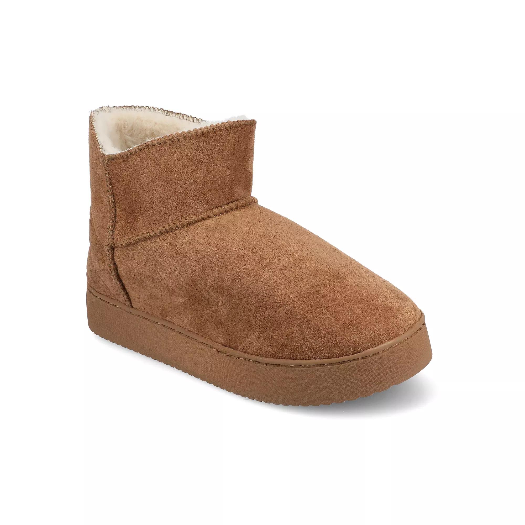 Journee Noa Women's Cushioned Ankle Boot Slippers,  Product Image