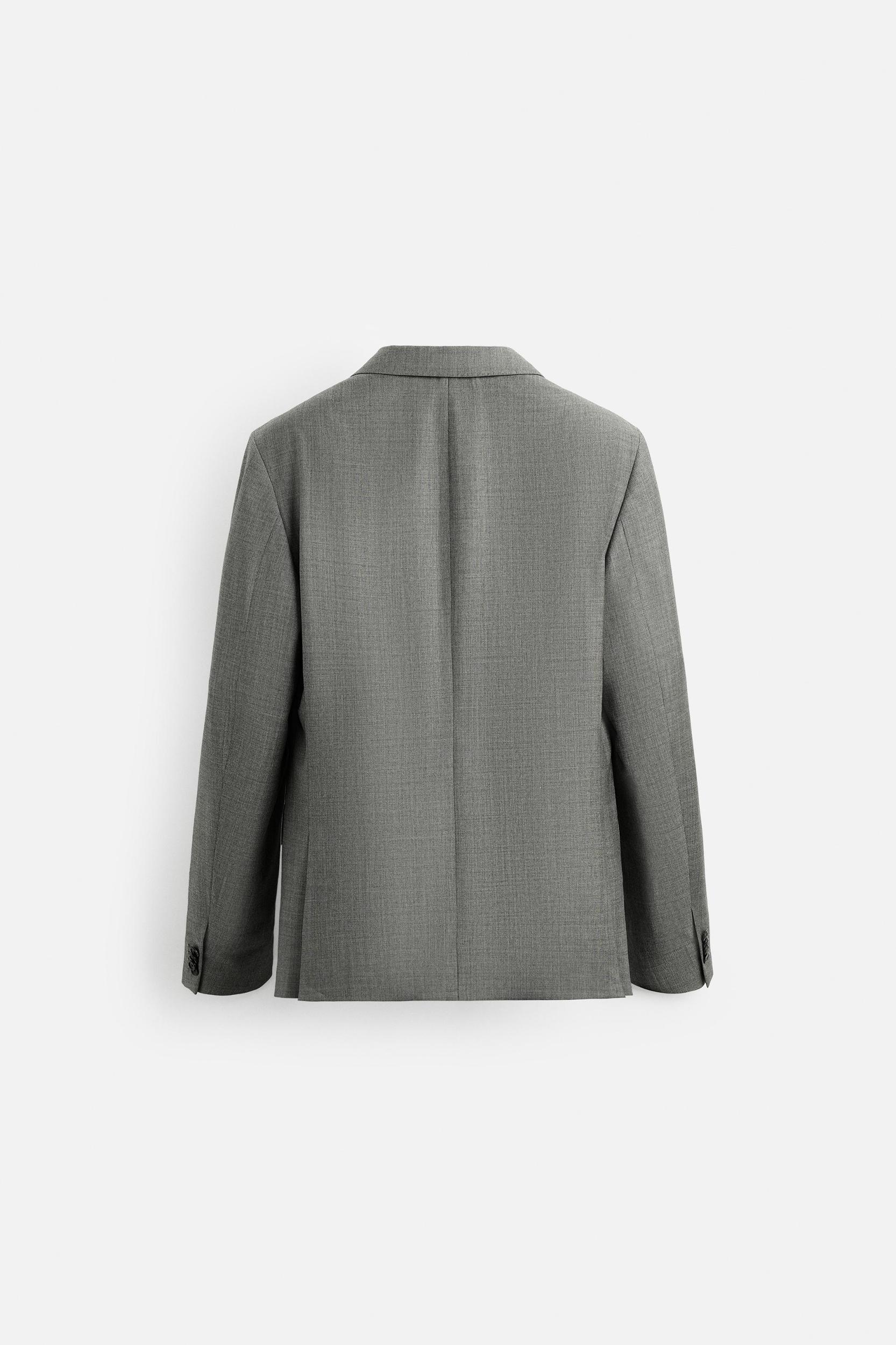 100% WOOL TEXTURED SUIT BLAZER Product Image