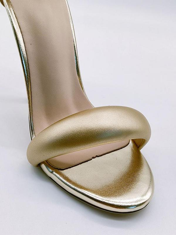 Open Toe Shiny Zipper Pumps Sandals Product Image