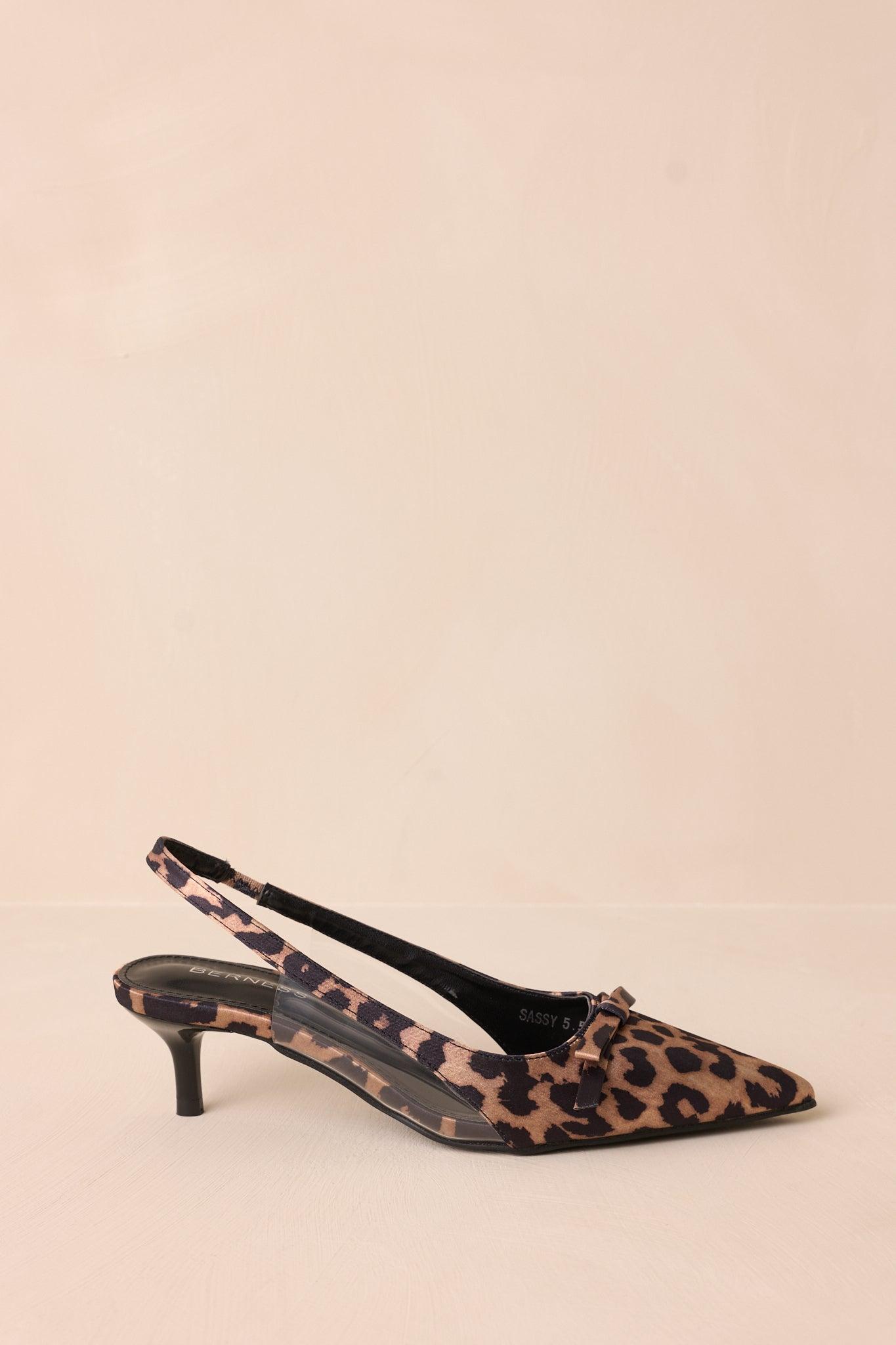 Regal Steps Leopard Print Slingback Kitten Heels Product Image
