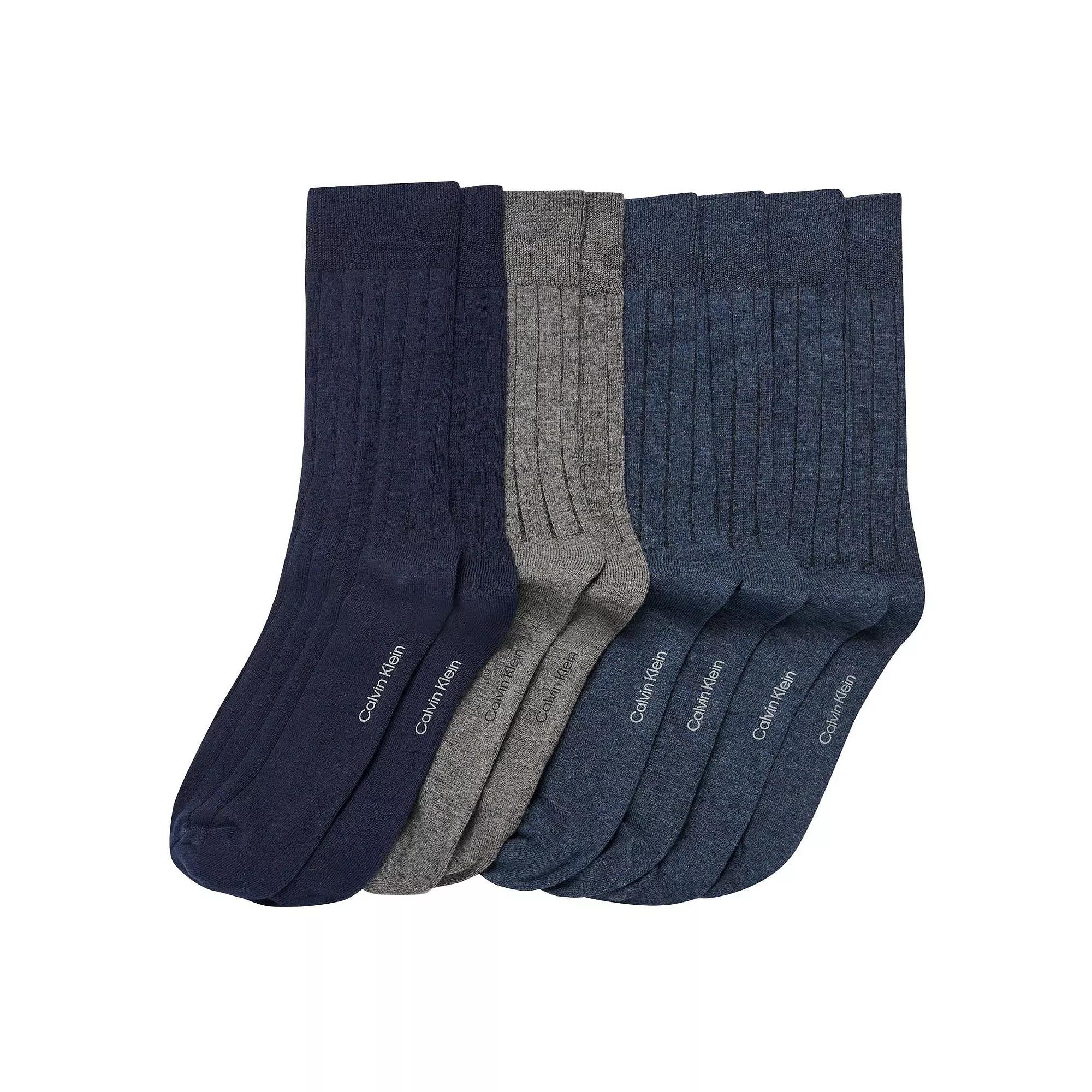 Calvin Klein Mens Rib Logo 4-Pack Dress Socks - Assort Prepack Product Image