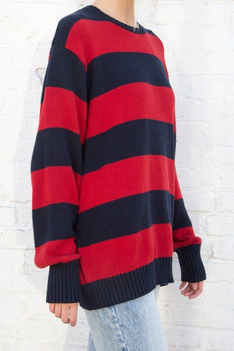 Brianna Cotton Thick Stripe Sweater Product Image