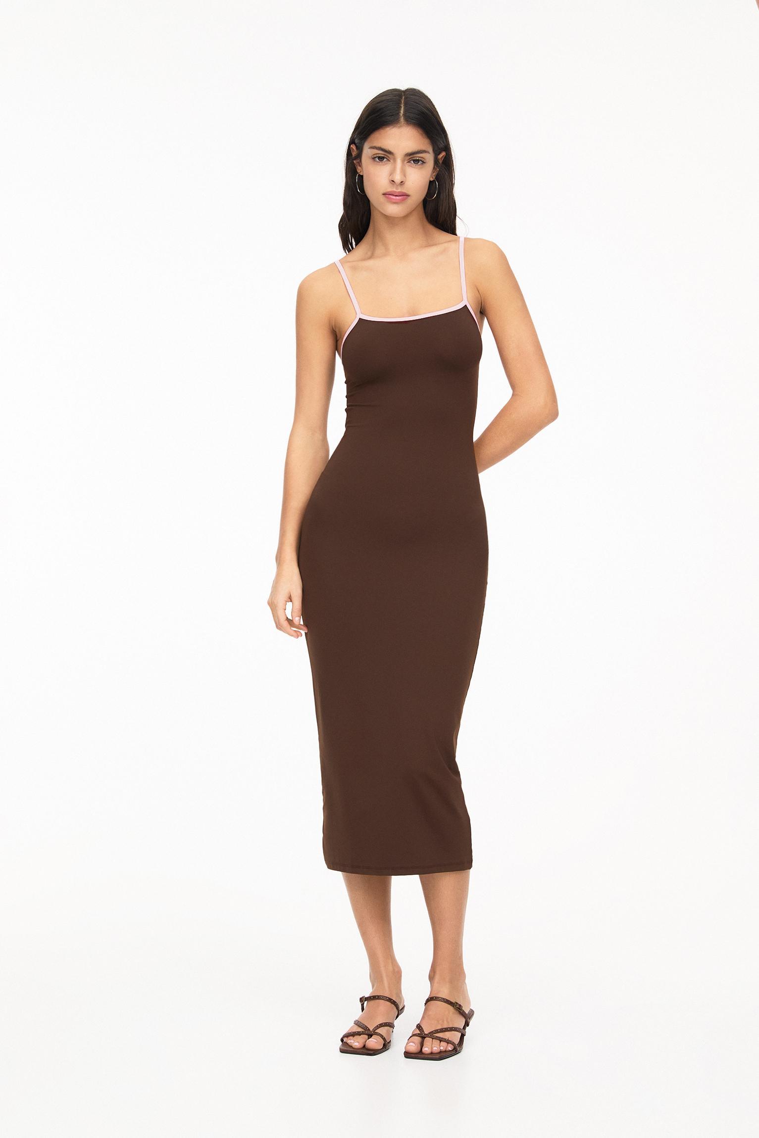 Strappy midi dress with cut-out Product Image