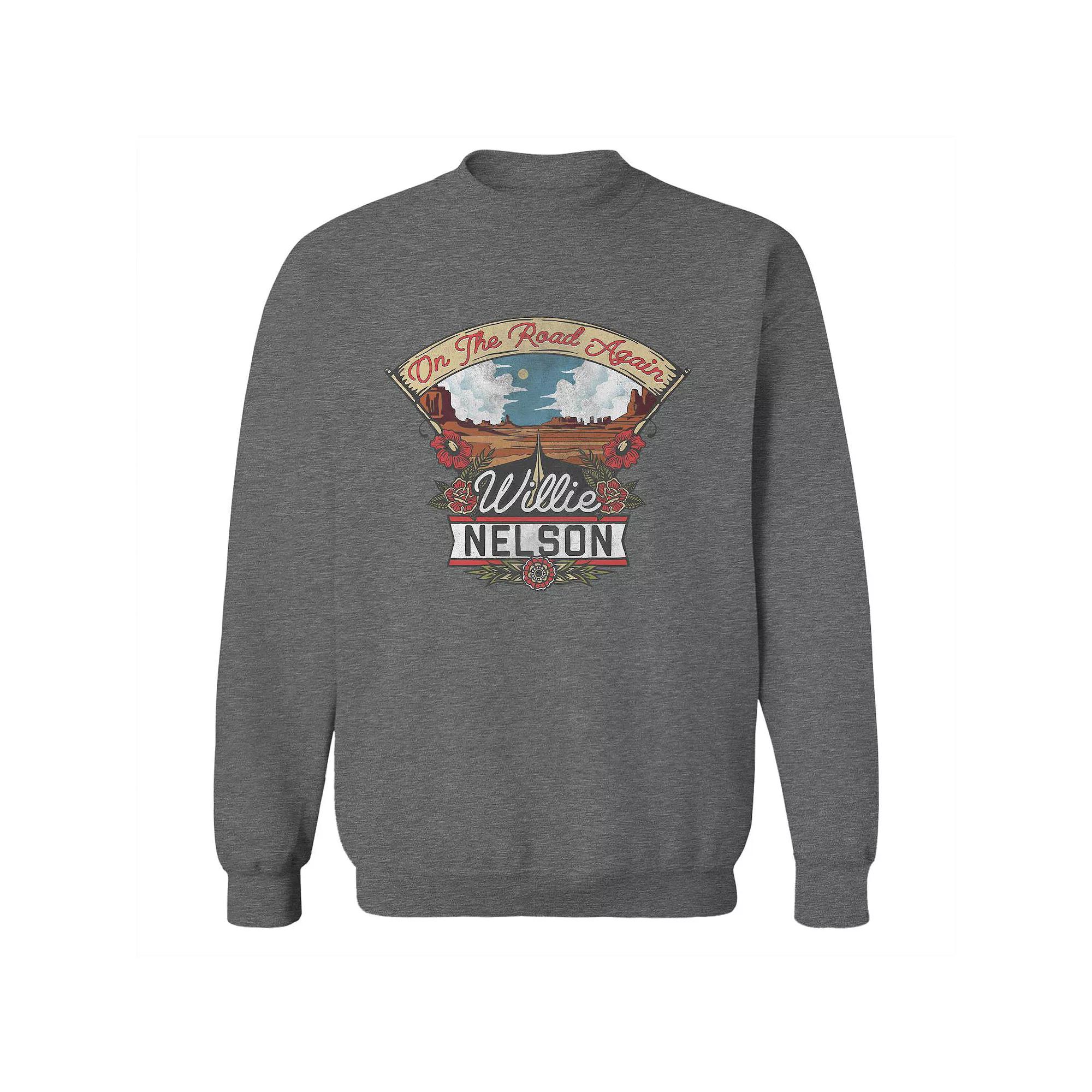 Junior's Willie Nelson On The Road Desert Graphic Fleece Sweatshirt, Women's,  Product Image