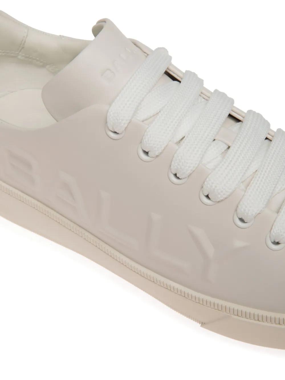 Raise logo-embossed leather trainers Product Image