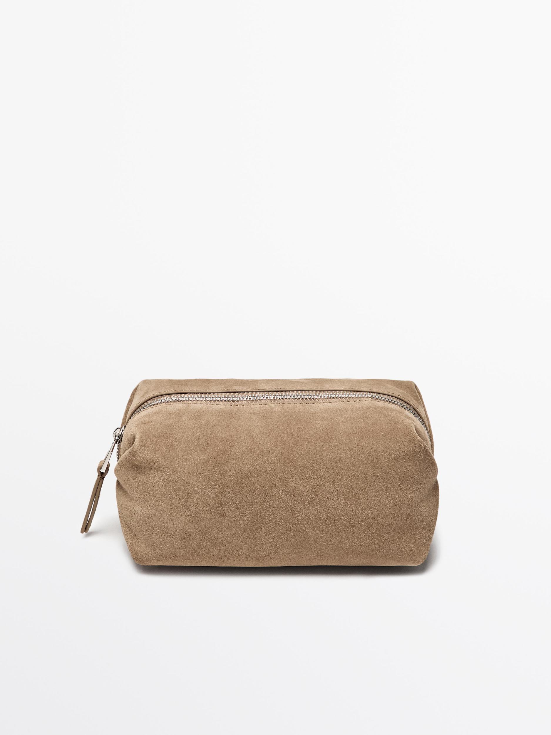 Split leather toiletry bag Product Image