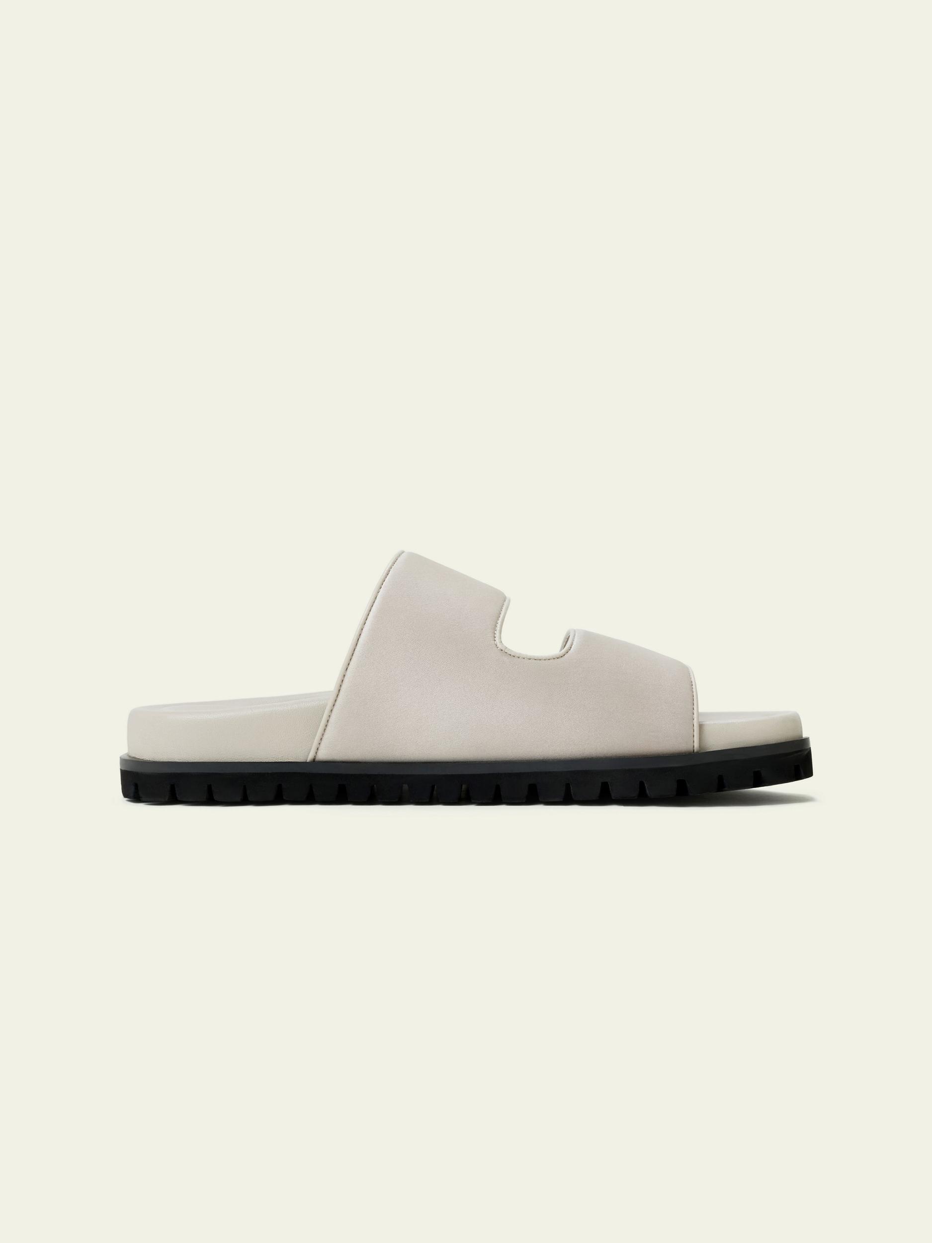 Silk Charmeuse Double-Strap Flat Sandals Product Image