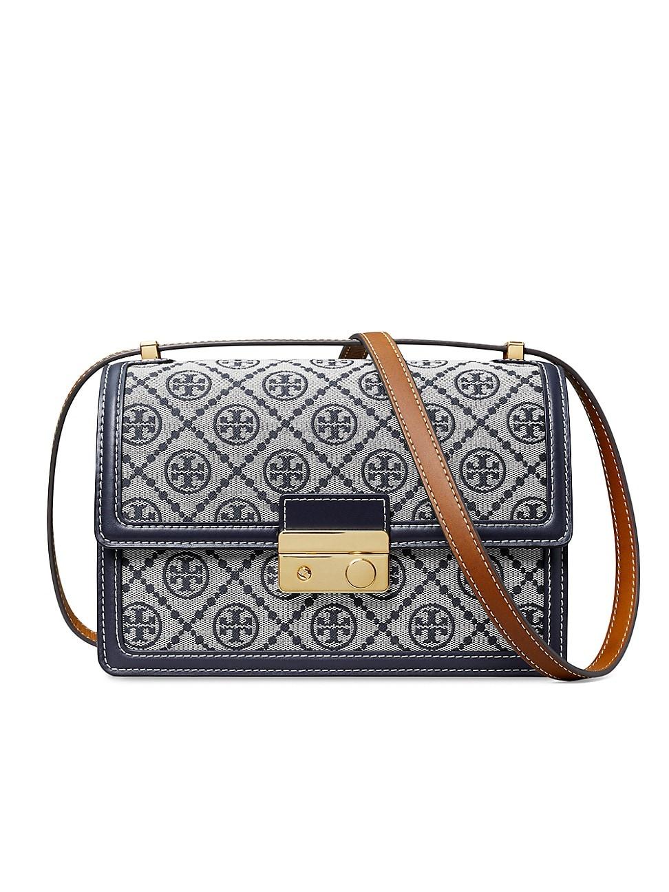 Womens T Monogram Leather Shoulder Bag Product Image