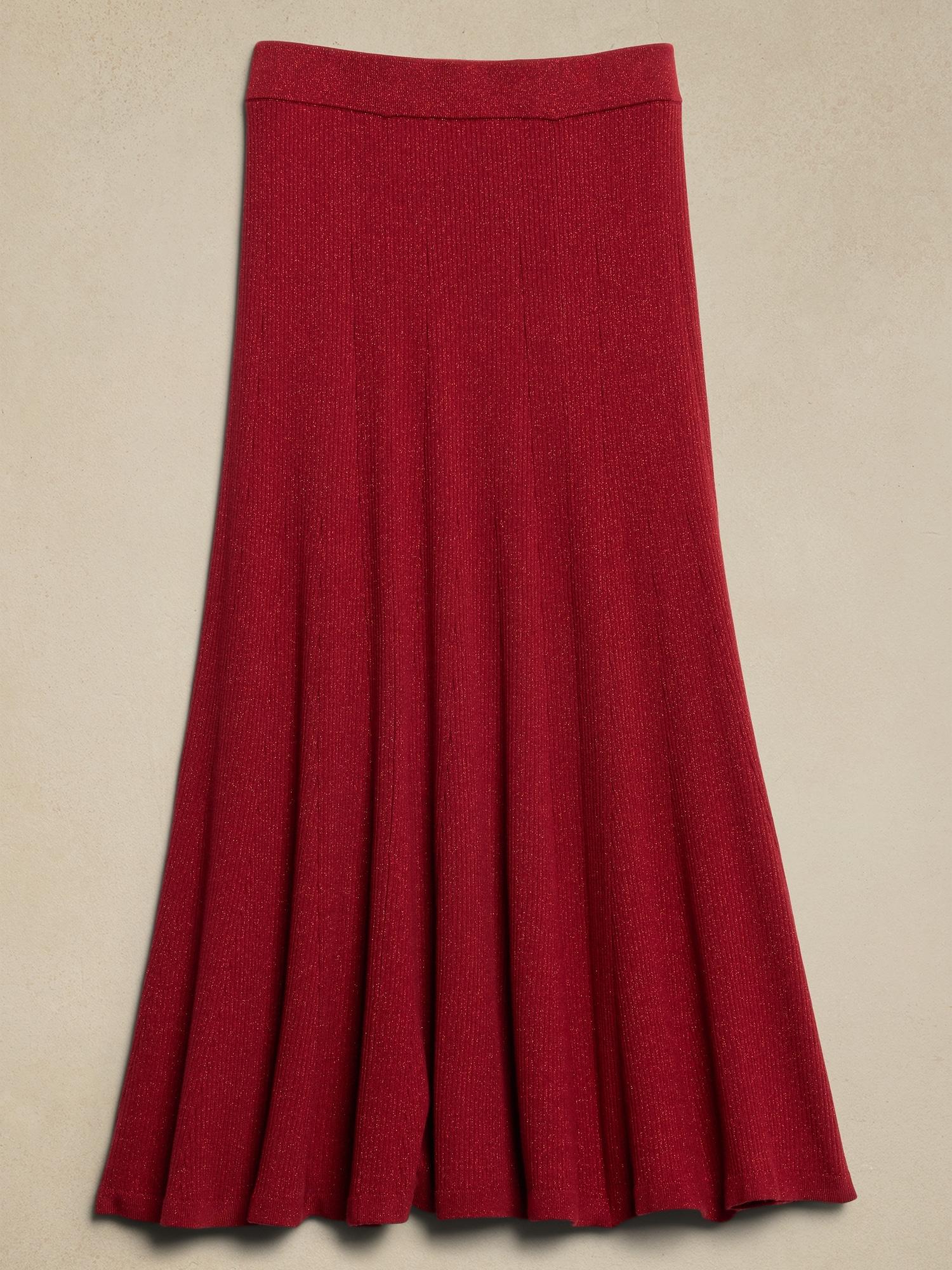 Lurex Midi Sweater Skirt Product Image