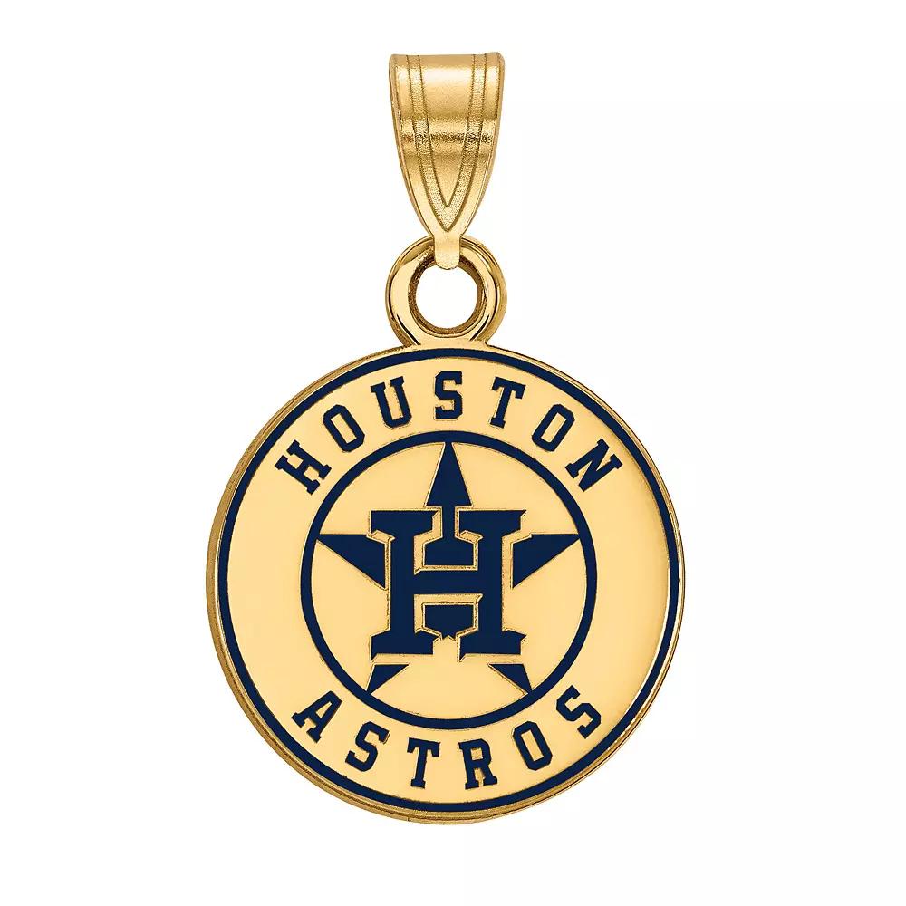 LogoArt Houston Astros Enamel Logo Pendant, Women's, Size: 18 mm, 14k Gold Plated Product Image