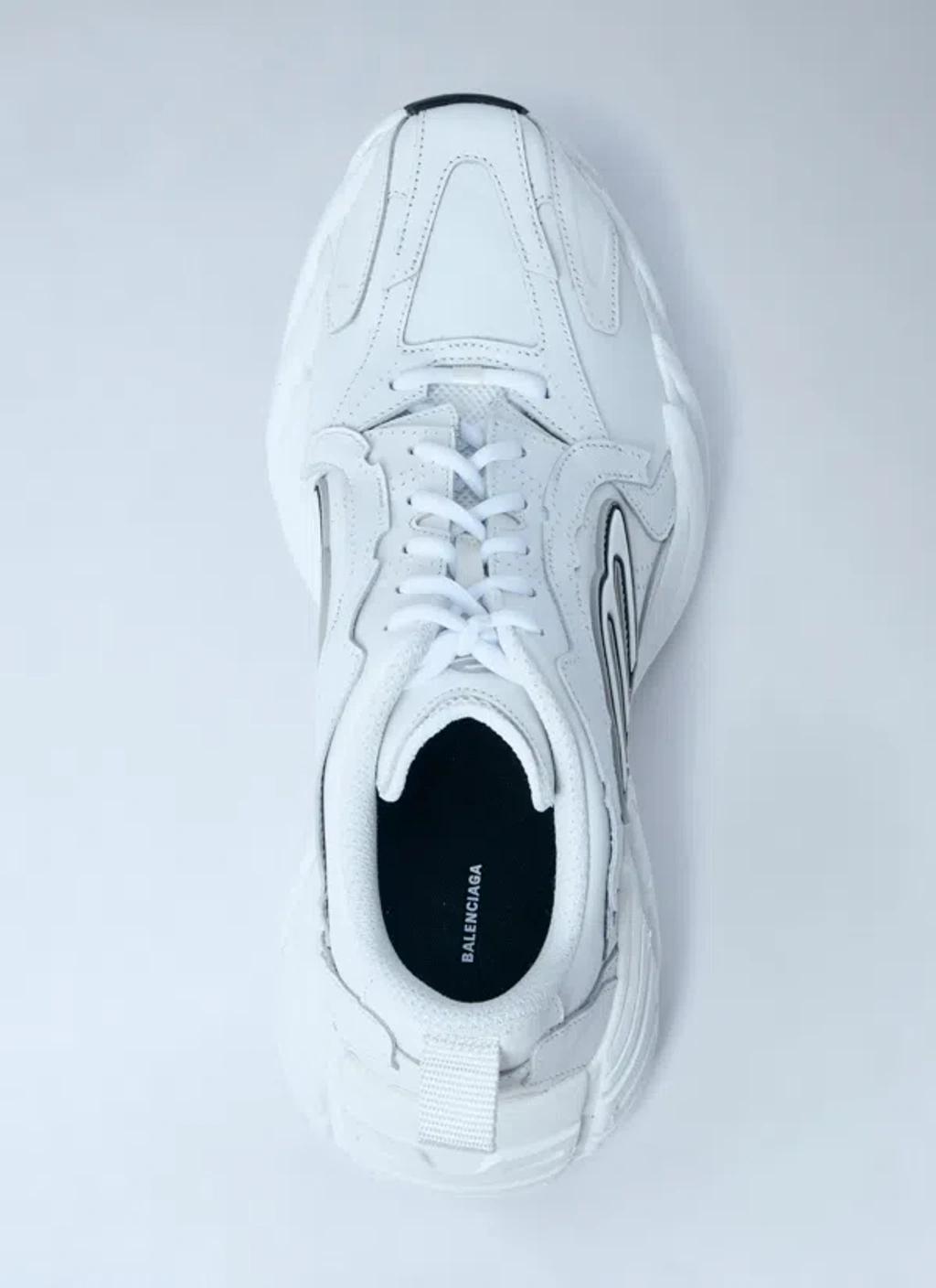 BALENCIAGA Men White Cowskin And Polyester Monday Shoe Sneakers Product Image