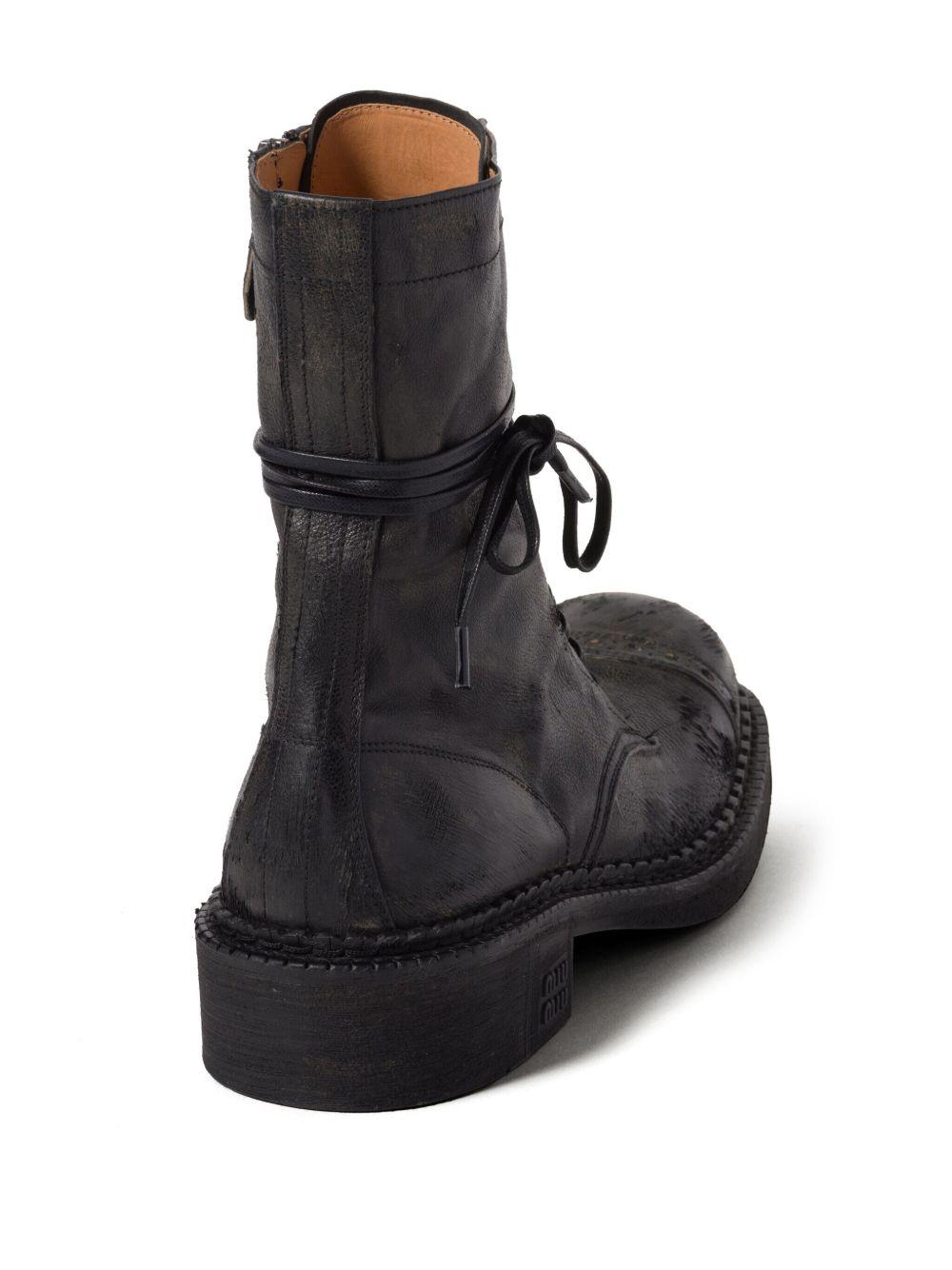 lace-up leather boots Product Image