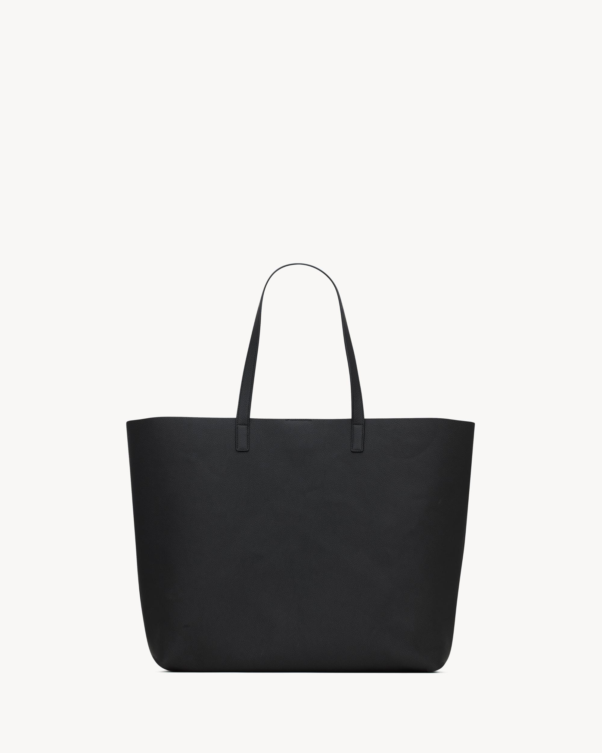 Bold East/West shopping bag in grained leather Product Image