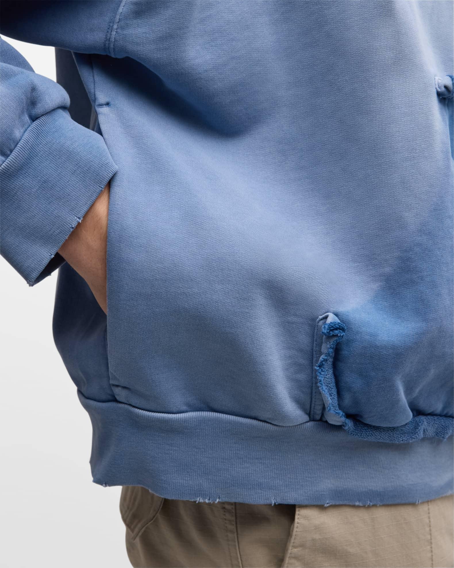 Men's Tape Type Ripped Pocket Hoodie Large Fit Product Image