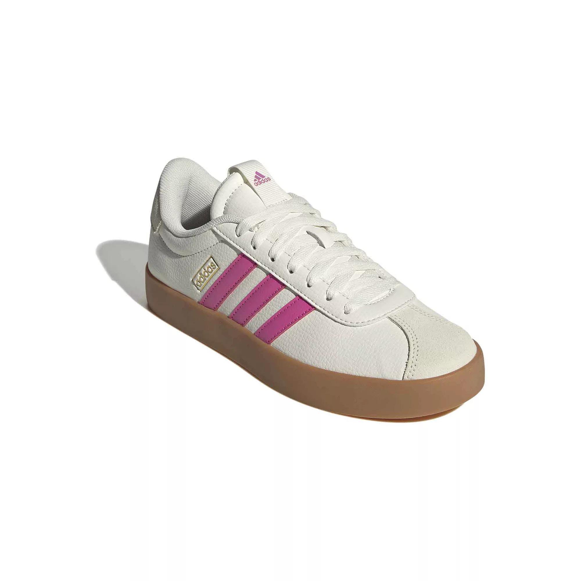 adidas VL Court 3.0 Women's Shoes, Size: 10, White Pink Product Image