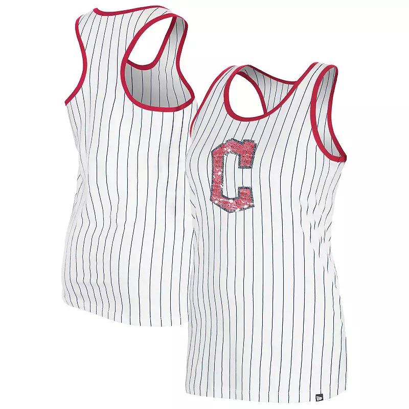 Womens New Era Atlanta Braves Gameday Pinstripe Tank Top Product Image
