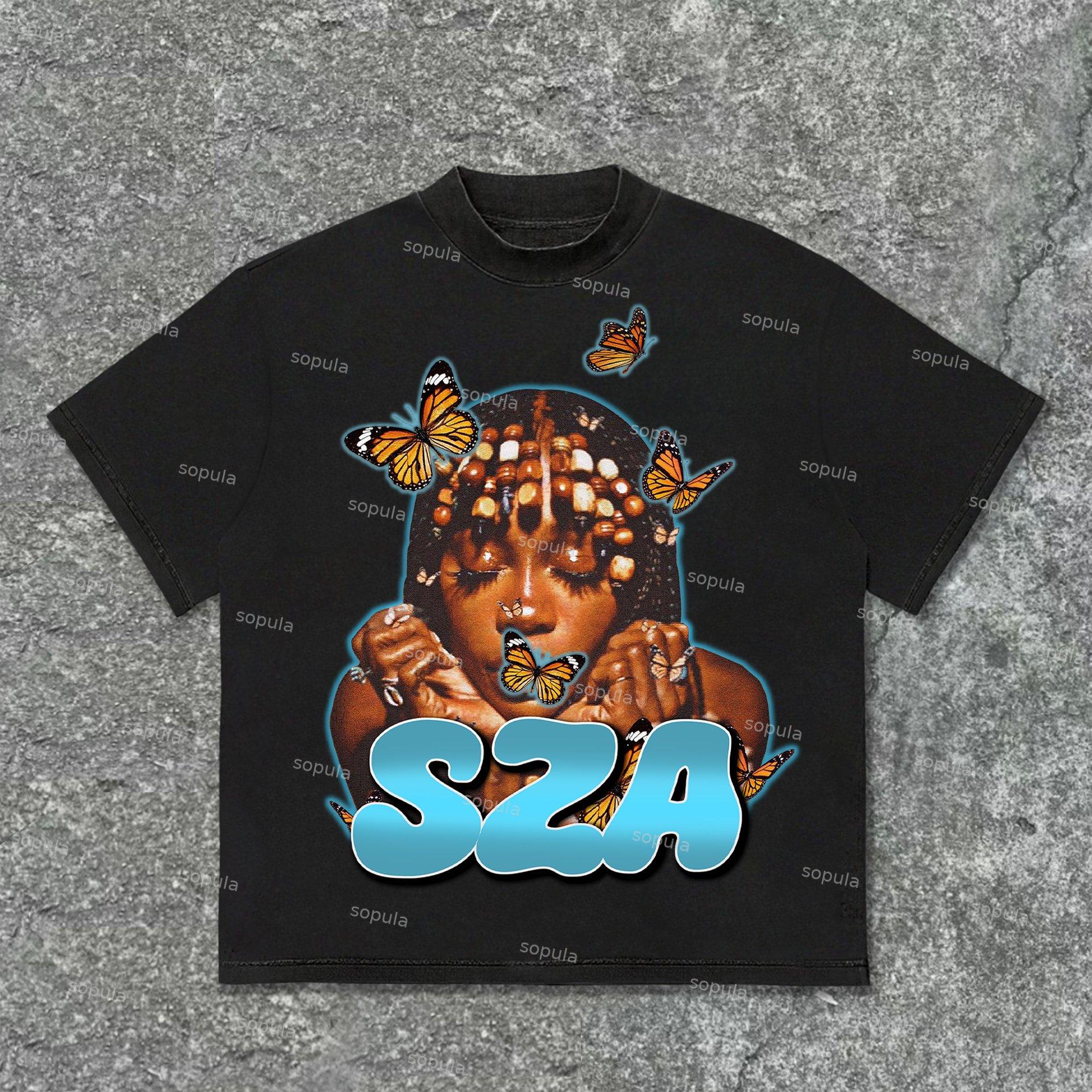 Sopula Vintage Sza Graphic Print Cotton T-Shirt Product Image
