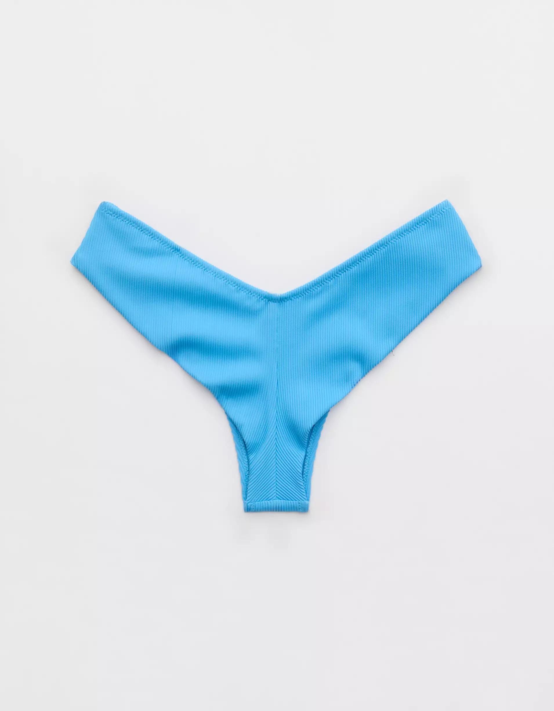 Aerie Ribbed High Leg Bikini Bottom Product Image