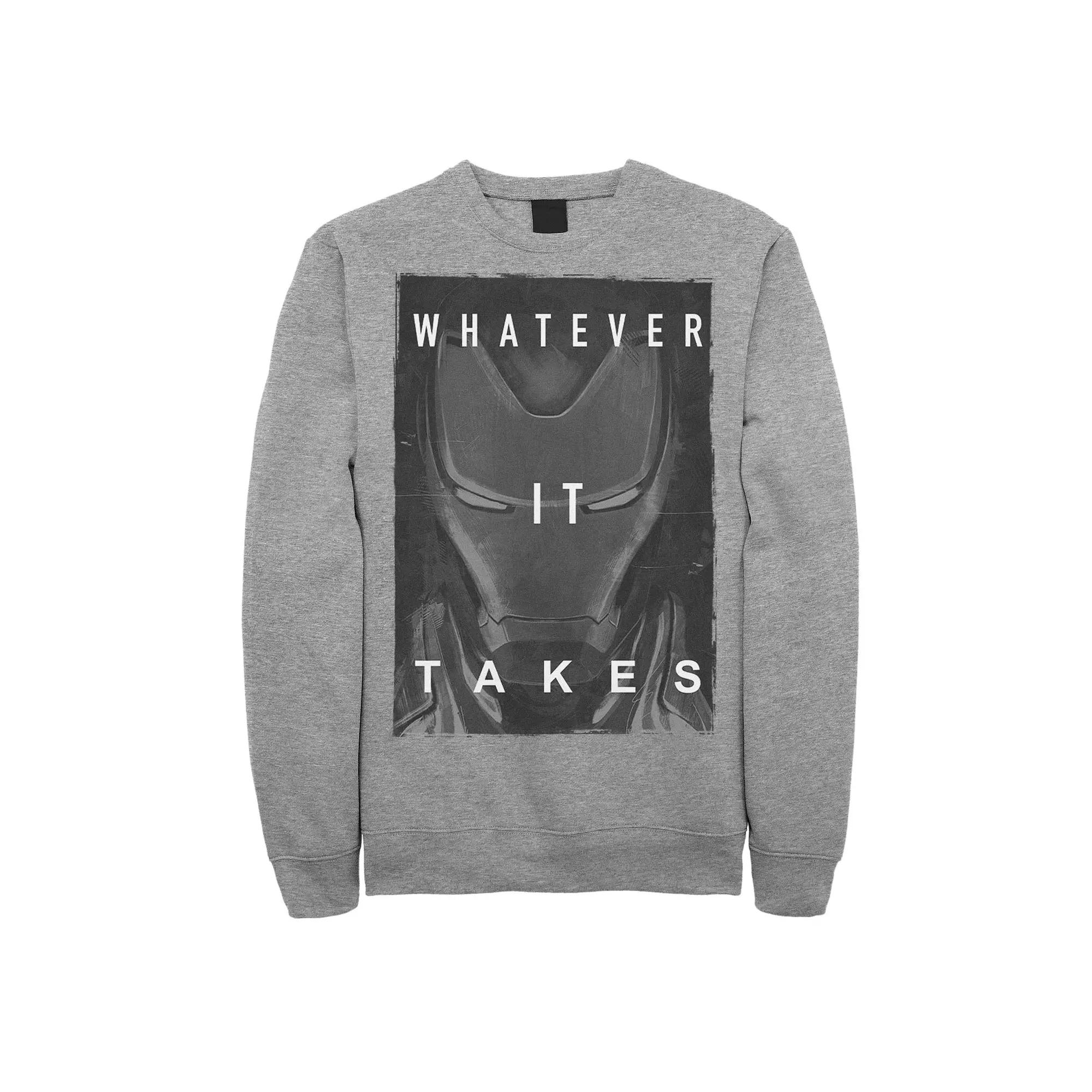 Men's Marvel Avengers Endgame Iron Man Dark Poster Sweatshirt,  Product Image