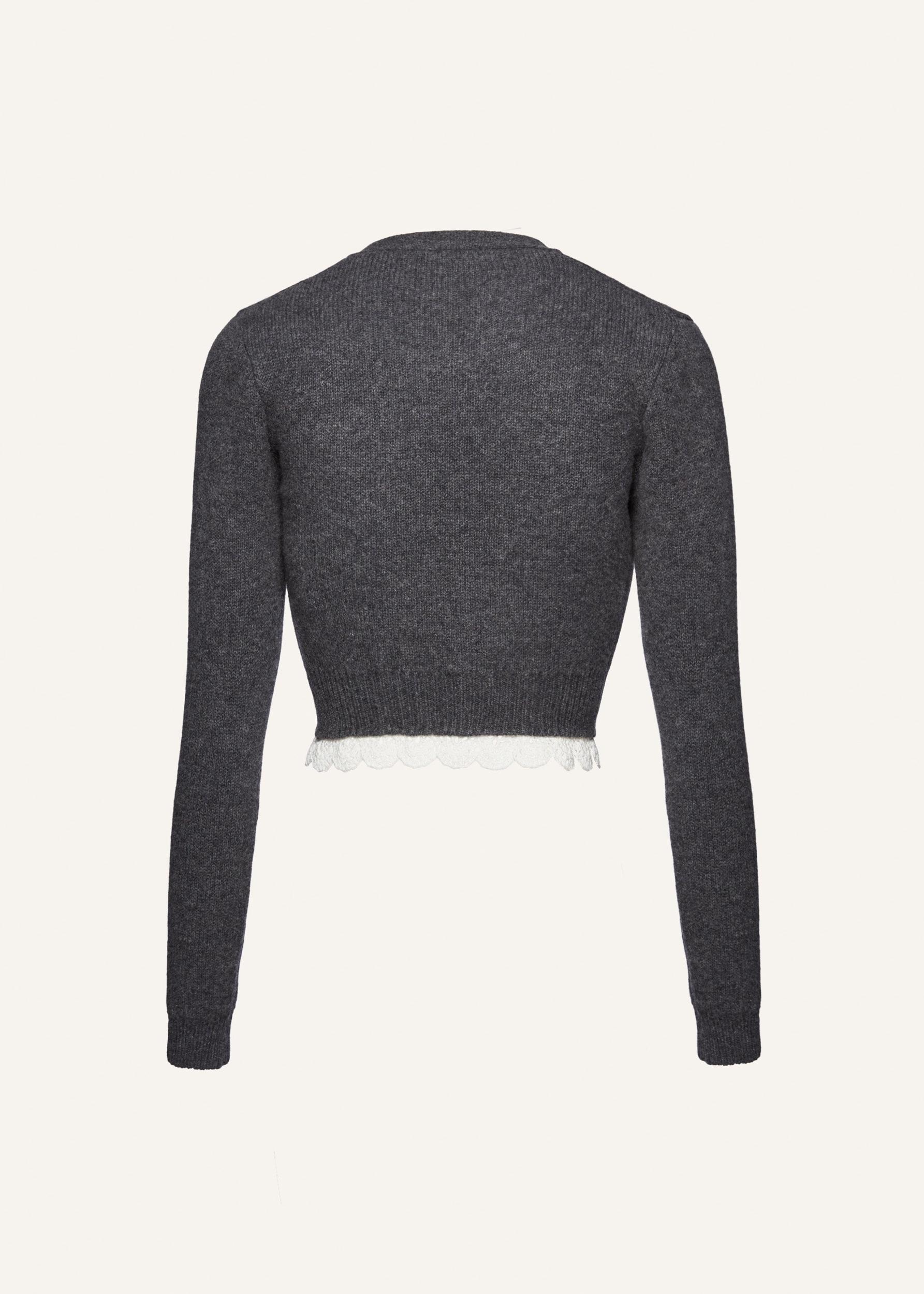 Cashmere knit shorts in grey Product Image