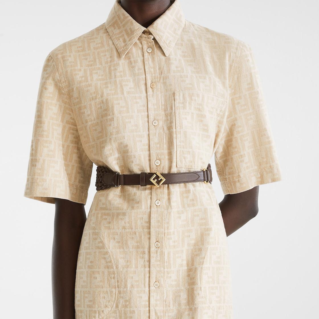 FF Diamonds BeltBrown leather belt Product Image